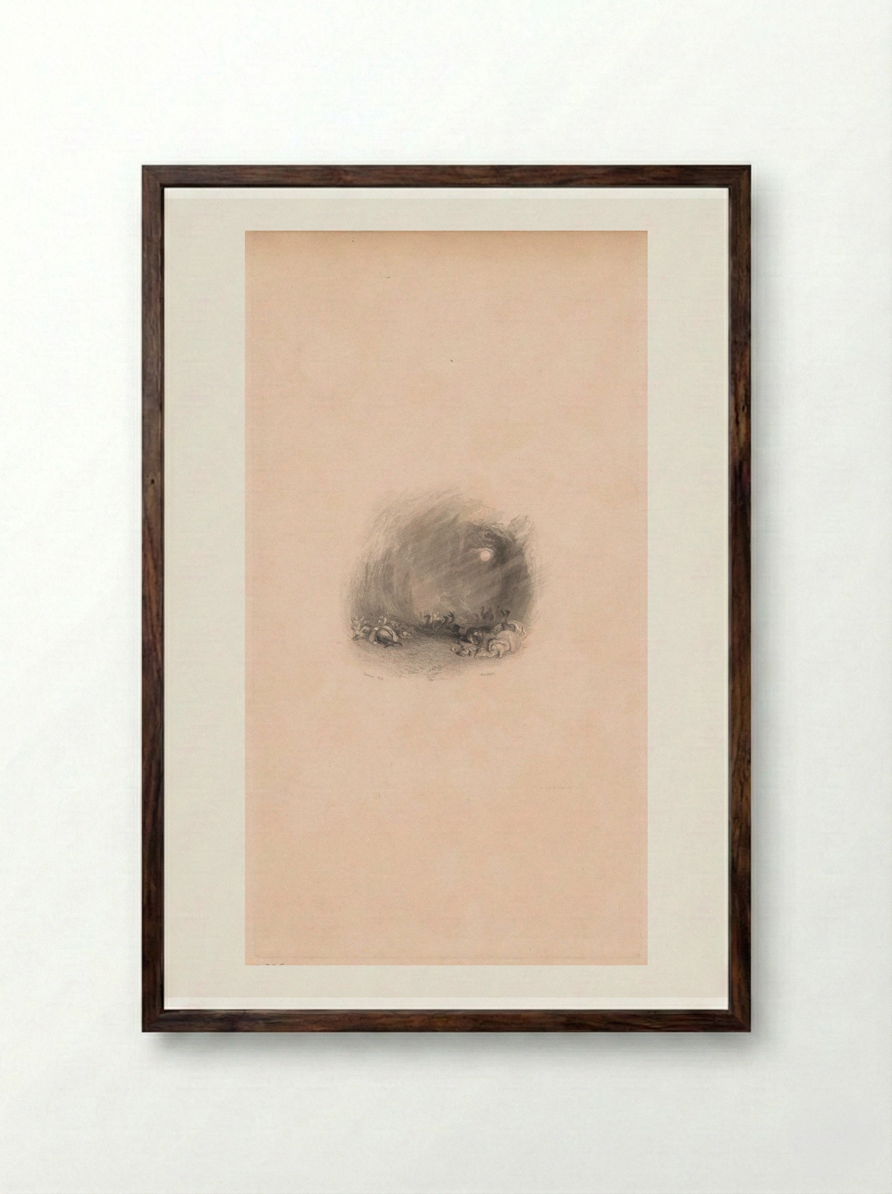 Hurricane in the Desert - Edward Goodall - Framed Print Dark Wood