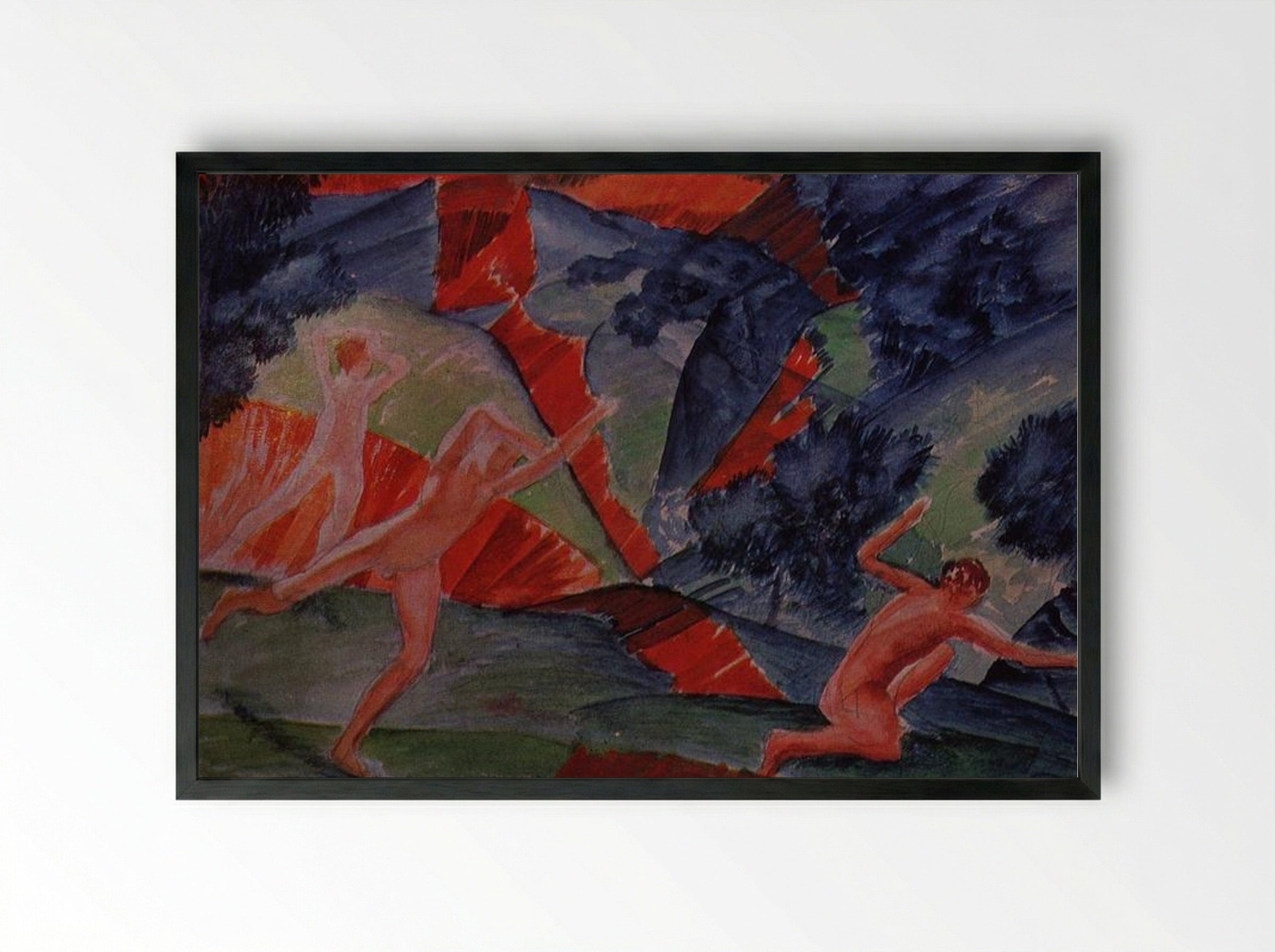 Hurricane - Kuzma Petrov-Vodkin - Framed Print Black