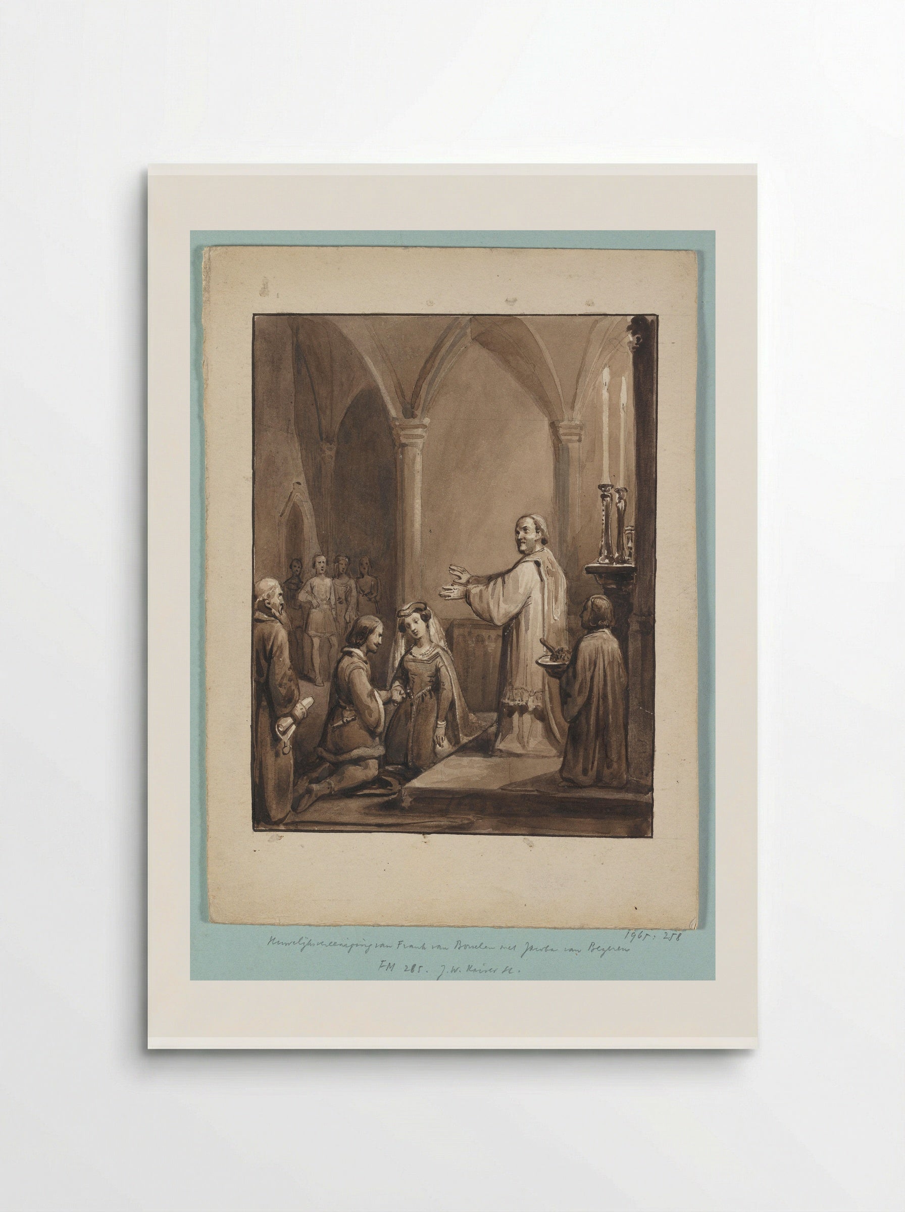 Huwelijk van Jacoba van Beieren en Frank van Borselen - Johann Wilhelm Kaiser (I) - Poster