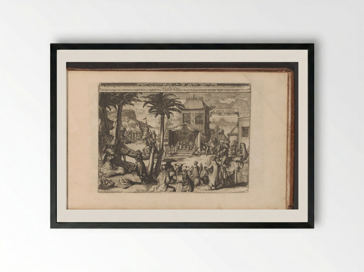 Huwelijksceremonieën - Romeyn de Hooghe - Framed Print Black