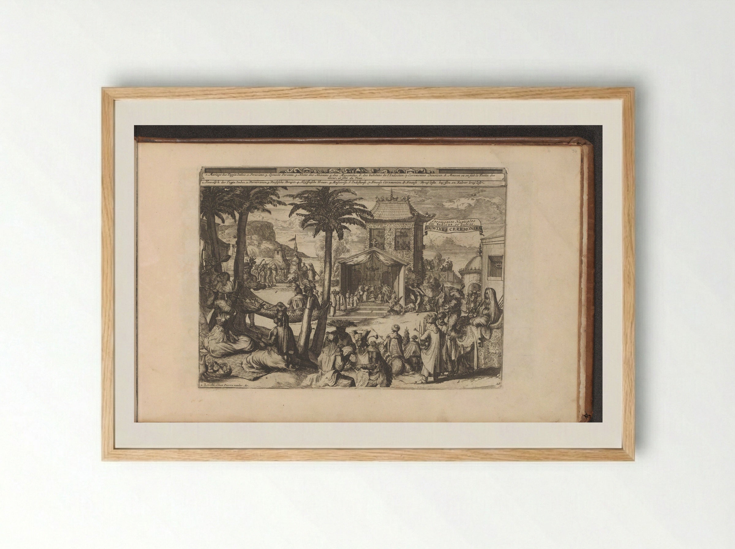 Huwelijksceremonieën - Romeyn de Hooghe - Framed Print Wood