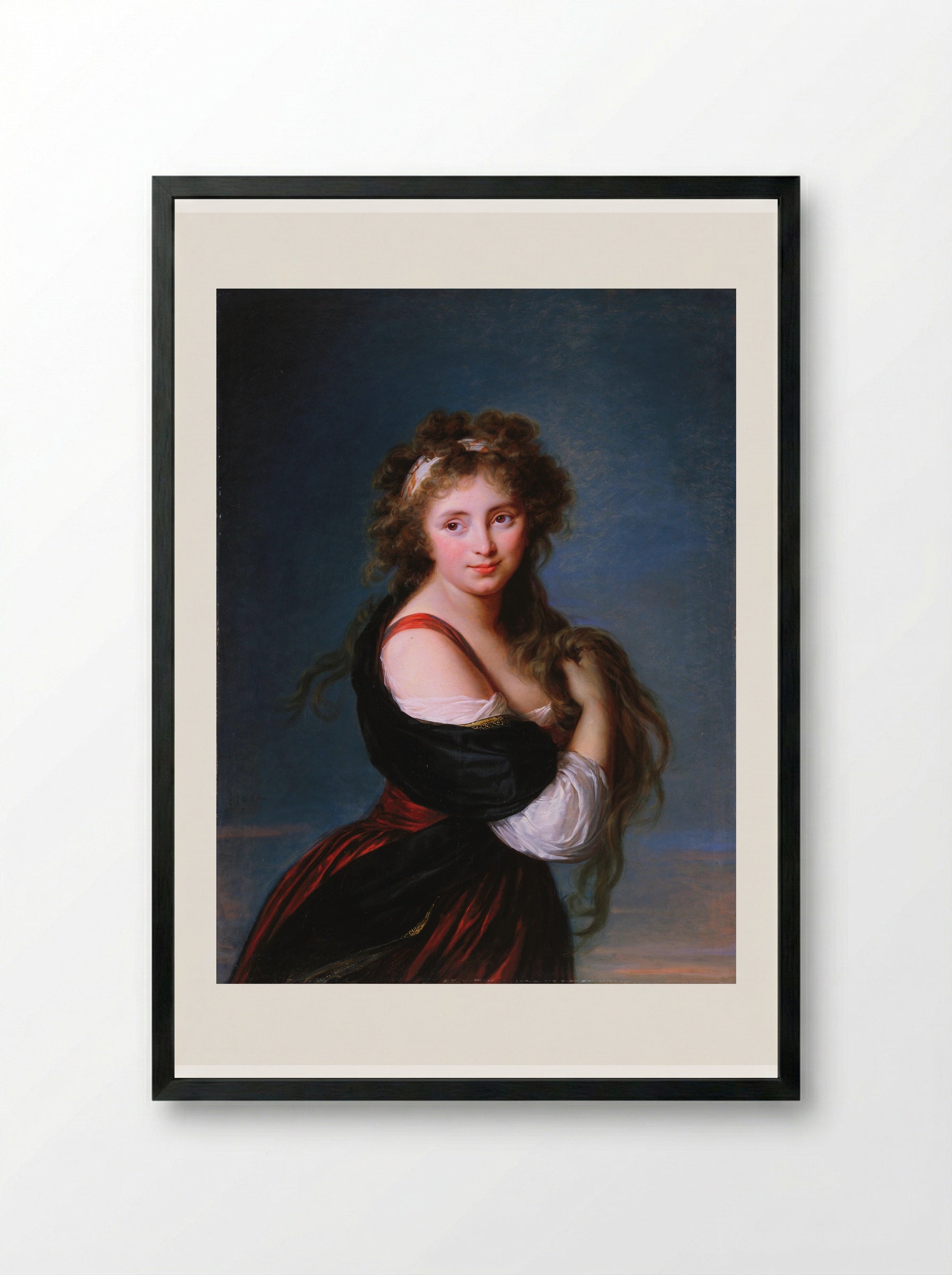 Hyacinthe-Gabrielle Roland - Louise Elisabeth Vigée Le Brun - Framed Print Black