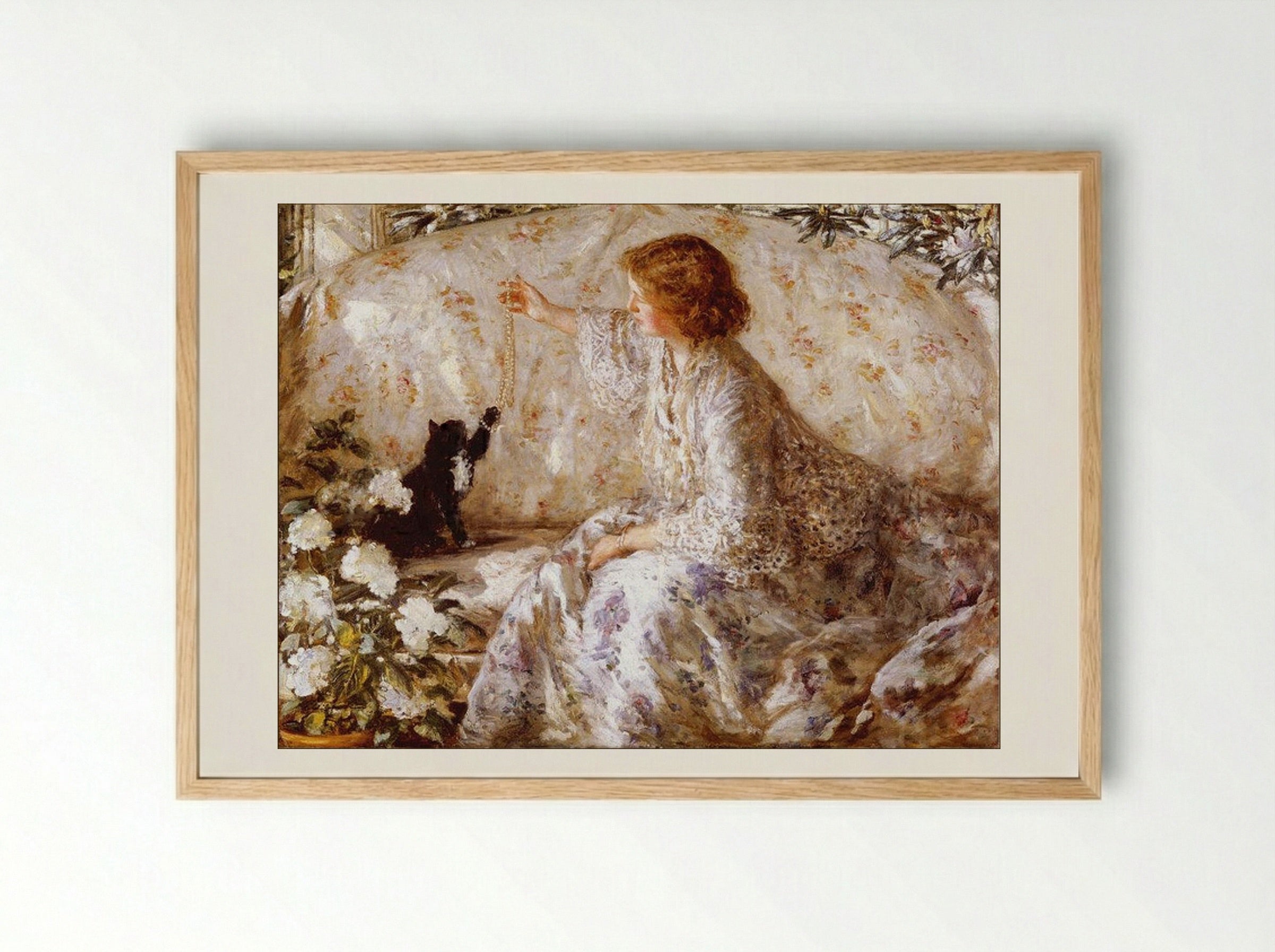 Hydrangeas - Philip Wilson Steer - Framed Print Wood