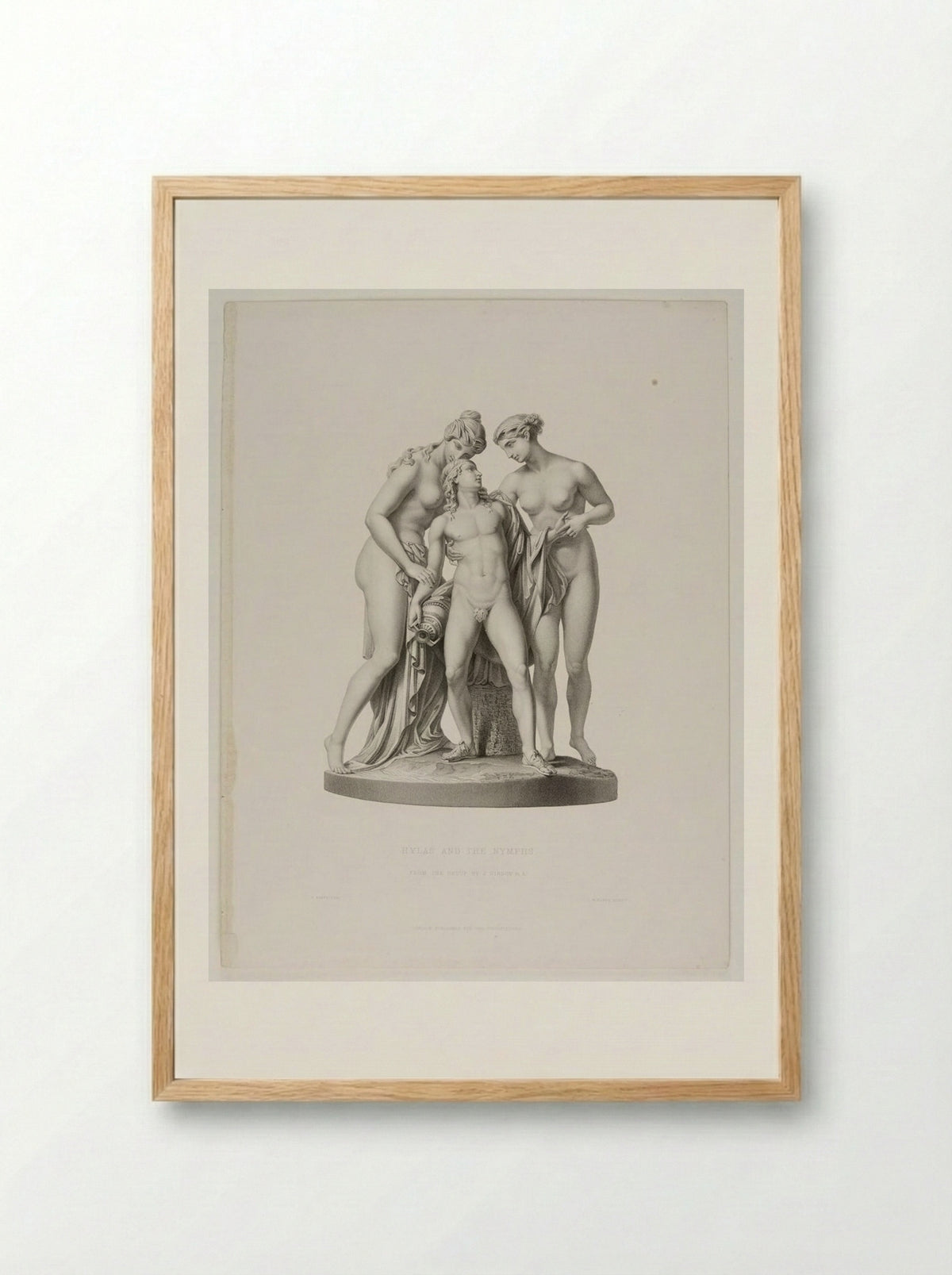 Hylas and the Nymphs - William Callio Roffe - Framed Print Wood