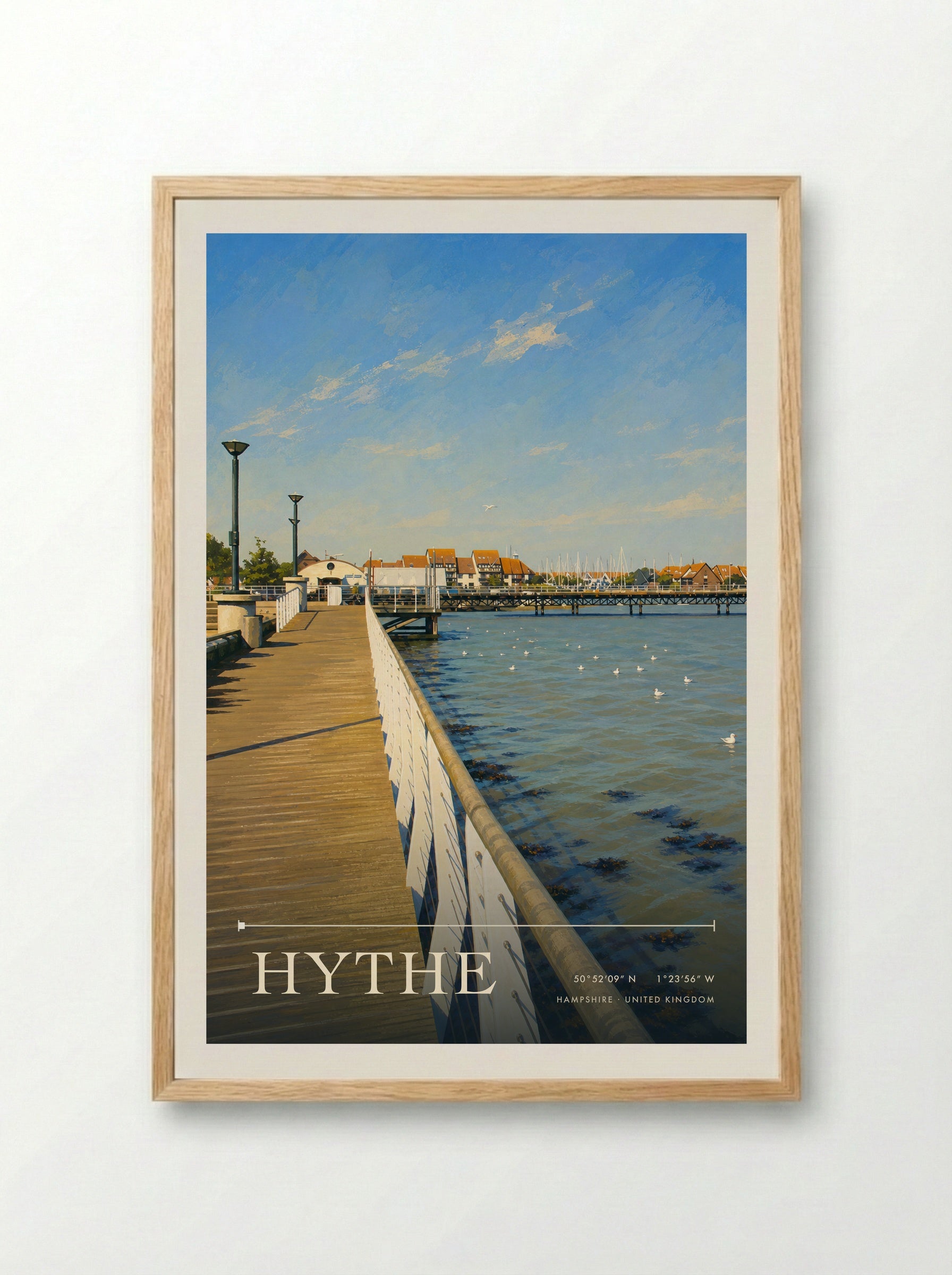 Hythe Hampshire United Kingdom Travel Poster - Framed Print Wood