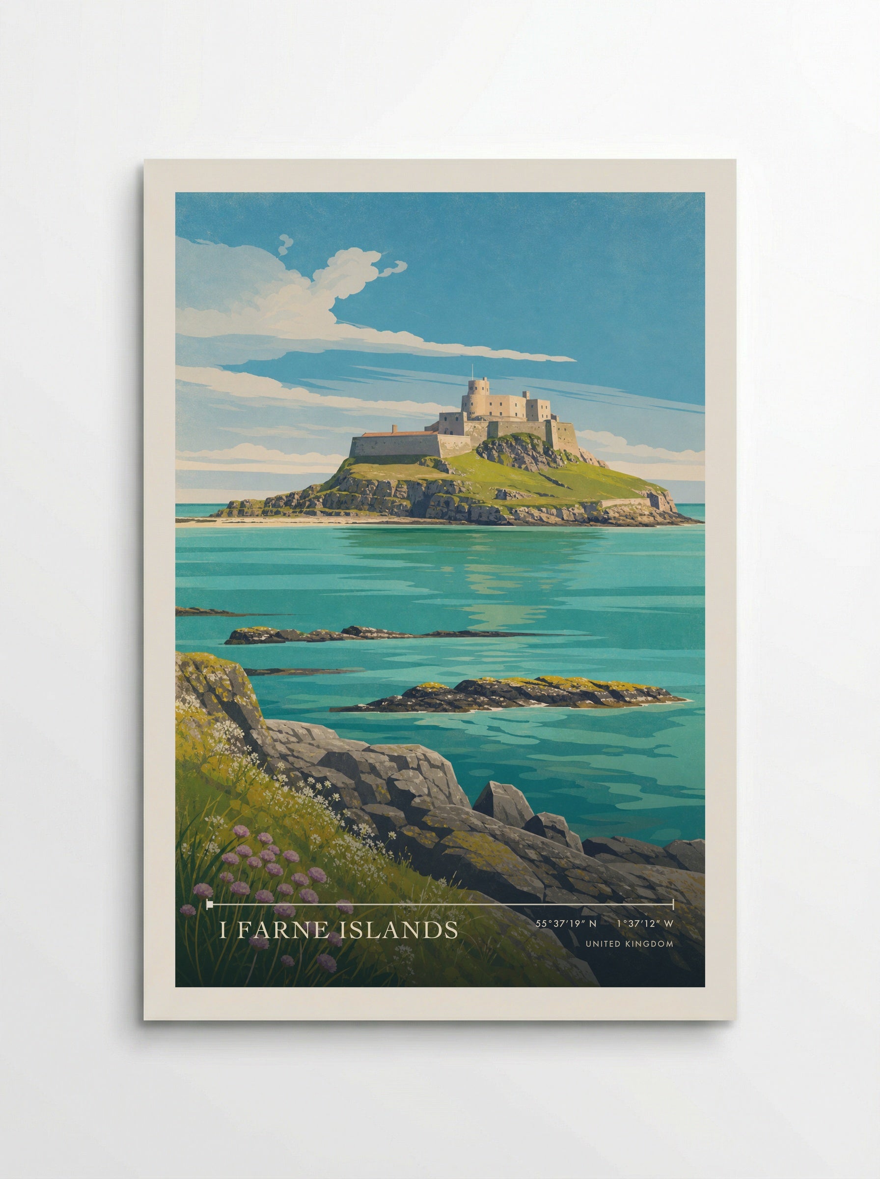 I Farne Islands United Kingdom Travel Poster - Poster