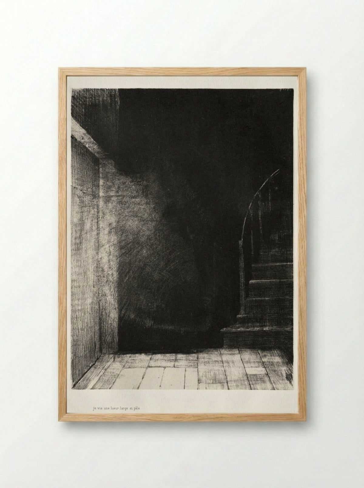 I Saw a Flash of Light, Large and Pale - Odilon Redon - Framed Print Wood