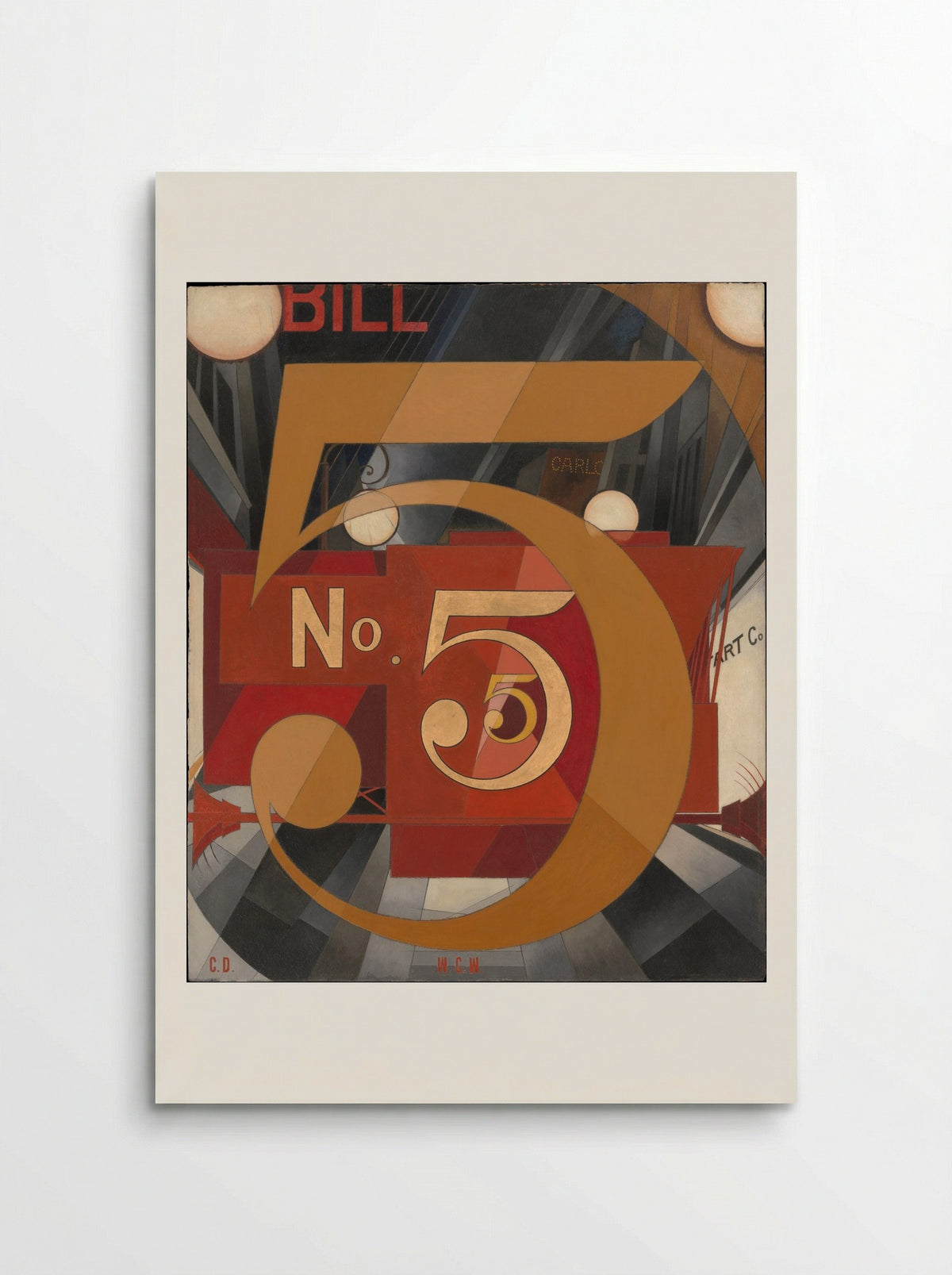 I Saw the Figure 5 in Gold - Charles Demuth - Poster