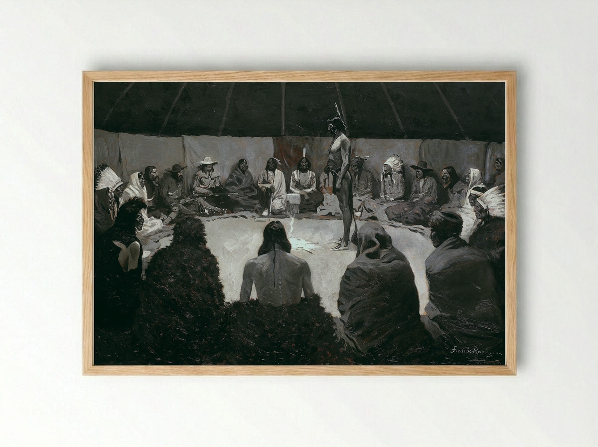I Will Tell the White Man - Frederic Remington - Framed Print Wood