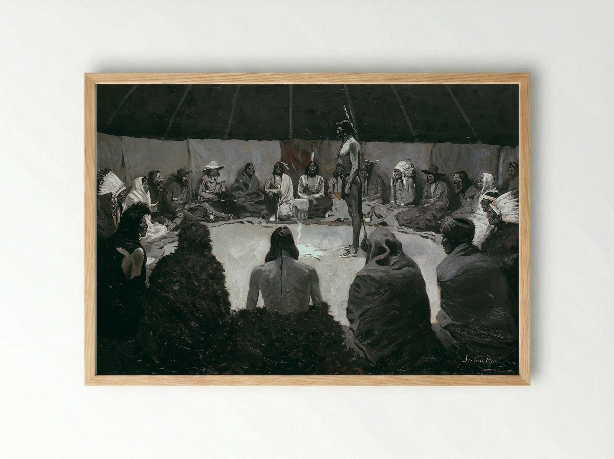 I Will Tell the White Man - Frederic Remington - Framed Print Wood