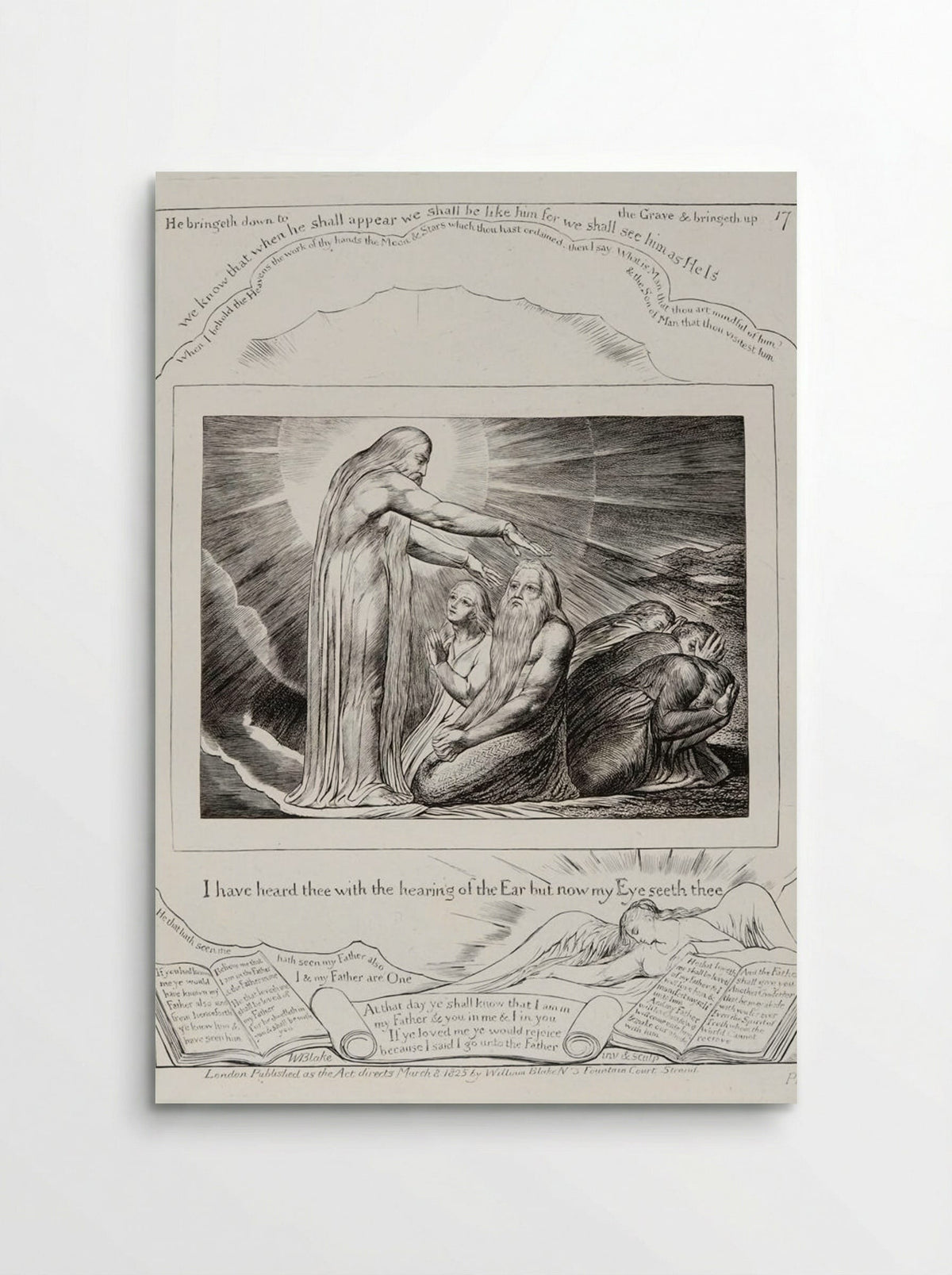 I have heard thee with the hearing of the Ear - William Blake - Poster