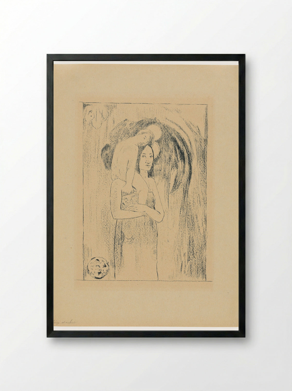 Ia Orana Maria (Hail Mary) - Paul Gauguin - Framed Print Black