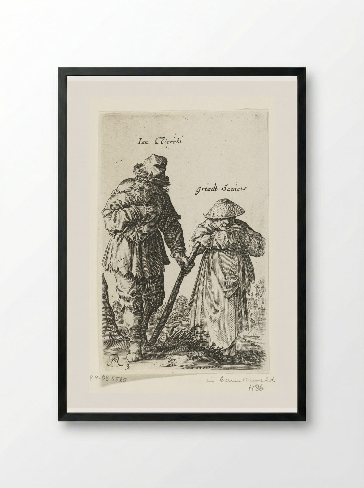 Ian Vereki and Griedt Scuiers - Salomon Savery - Framed Print Black