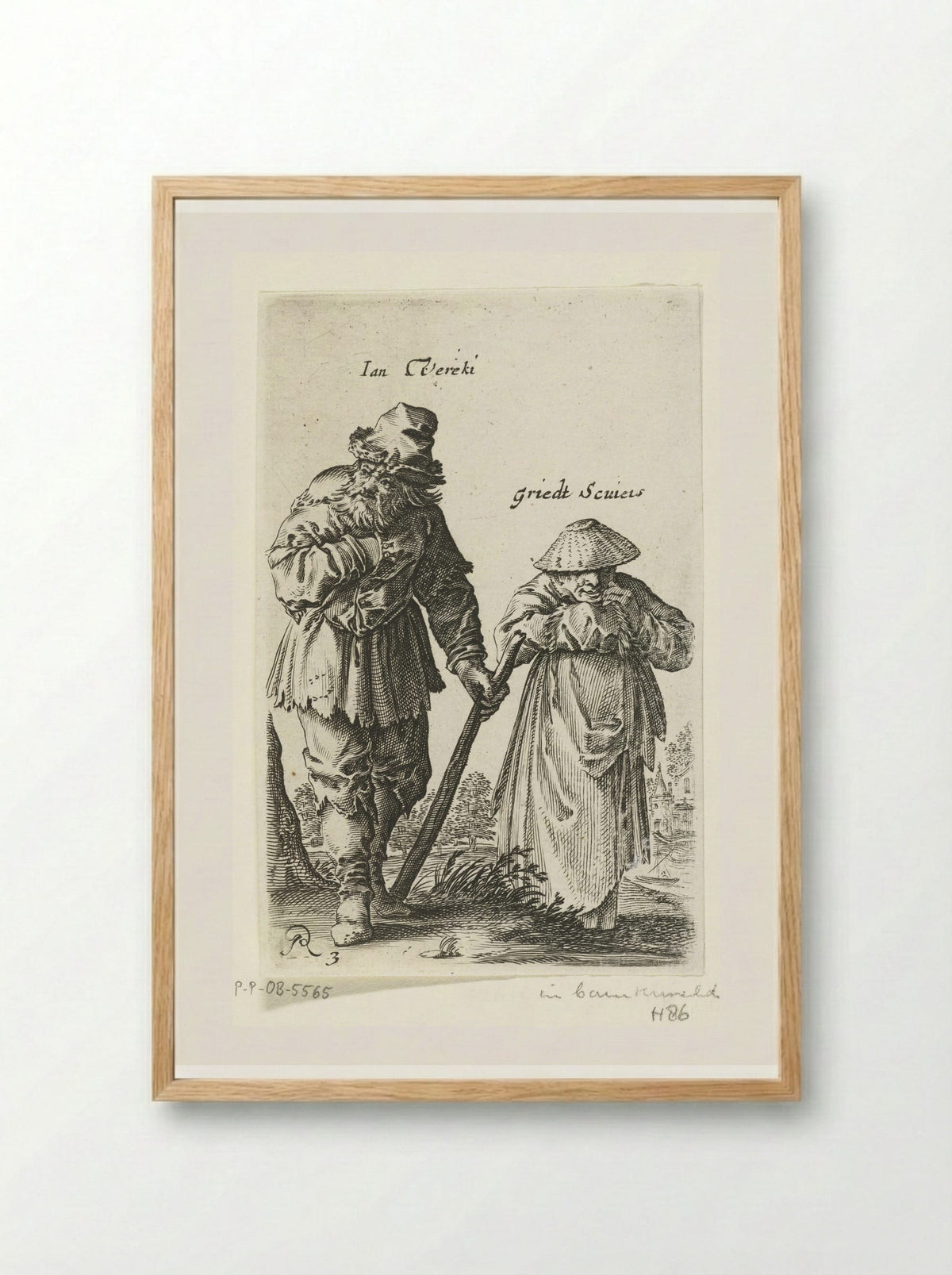 Ian Vereki and Griedt Scuiers - Salomon Savery - Framed Print Wood