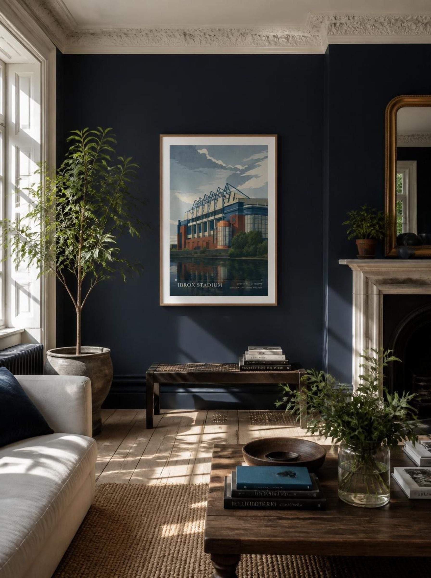 Ibrox Stadium Glasgow City United Kingdom Travel Poster - Lifestyle