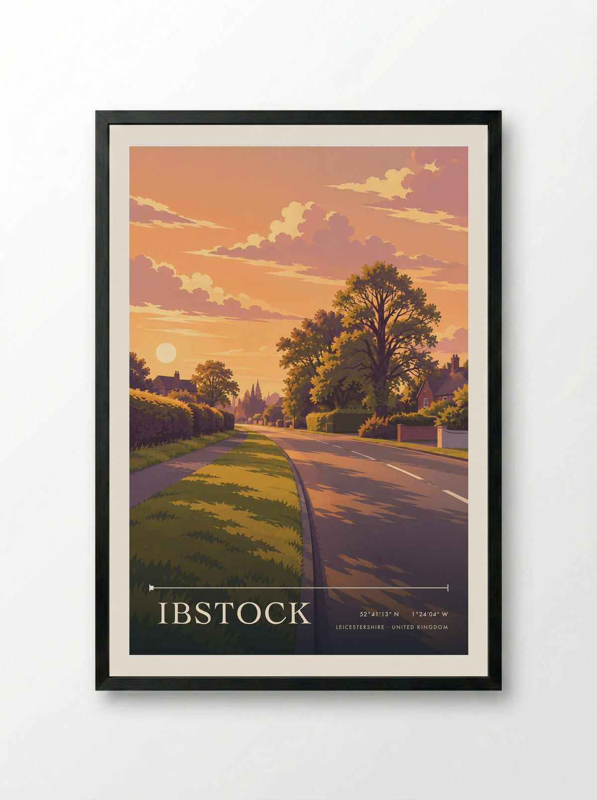 Ibstock, Leicestershire | Travel Poster - Framed Print Black