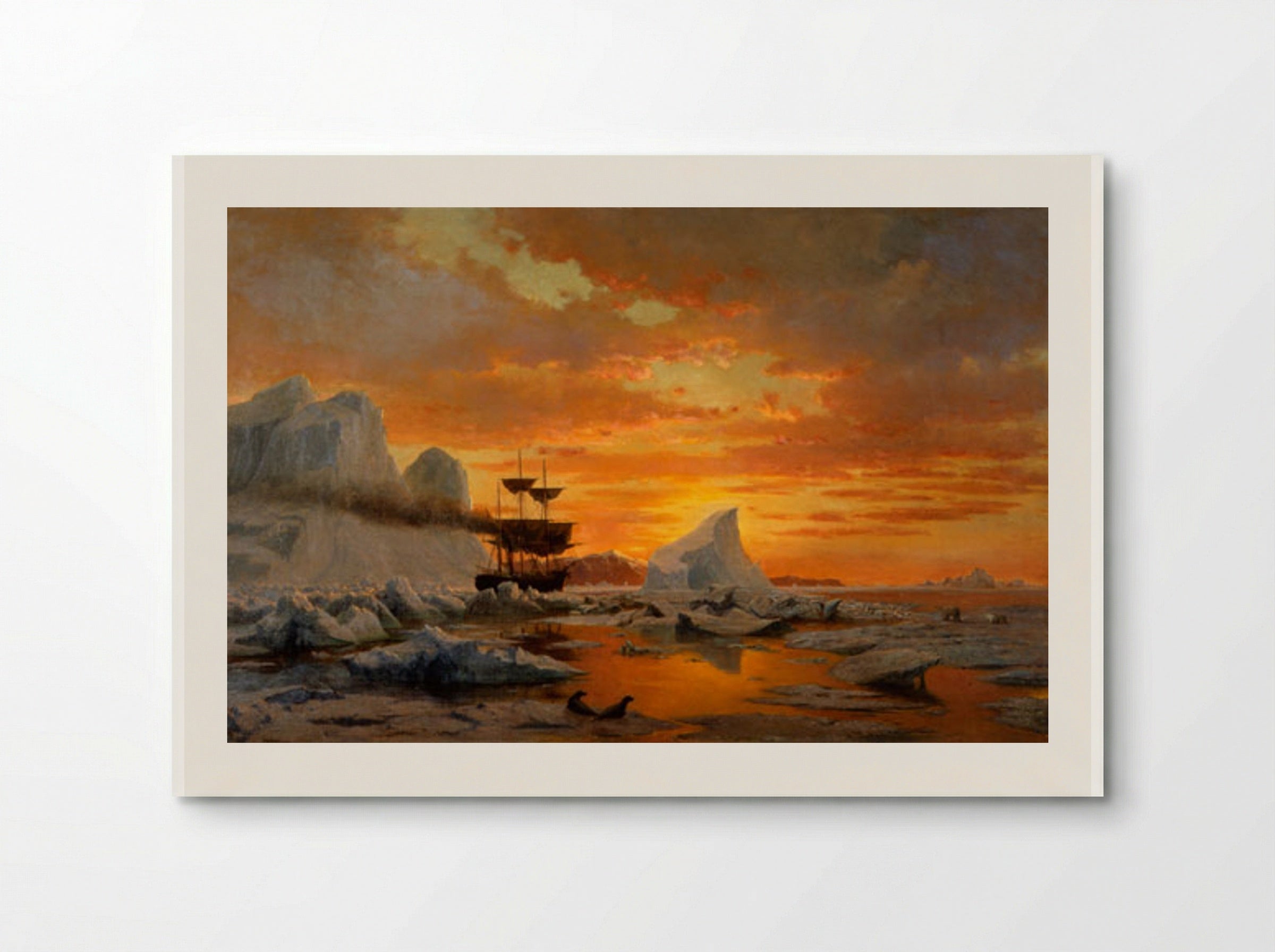 Ice Dwellers Watching the Invaders - William Bradford - Poster