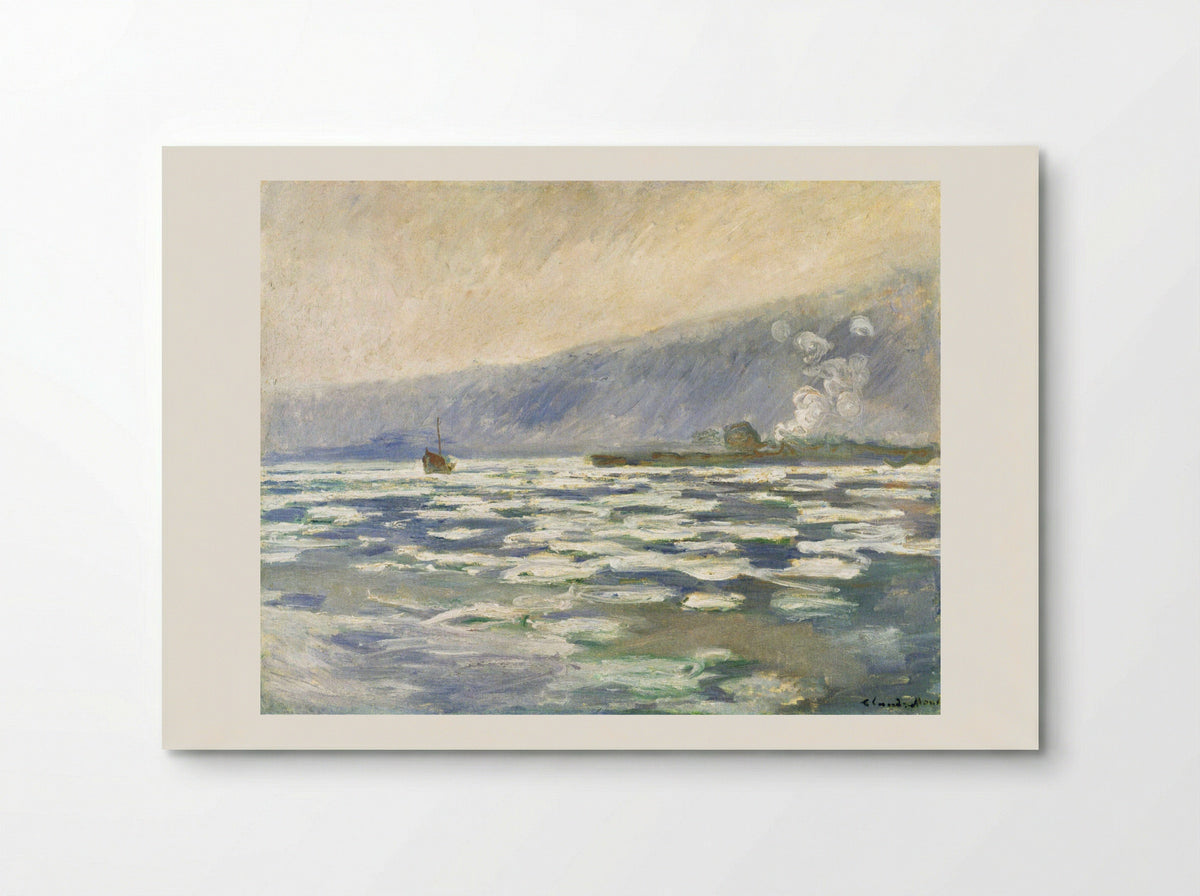 Ice, Lock at Port-Villez - Claude Monet - Poster