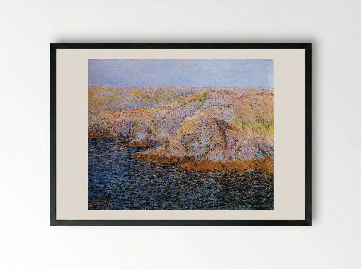 Ice on the Oise River - Gustave Loiseau - Framed Print Black
