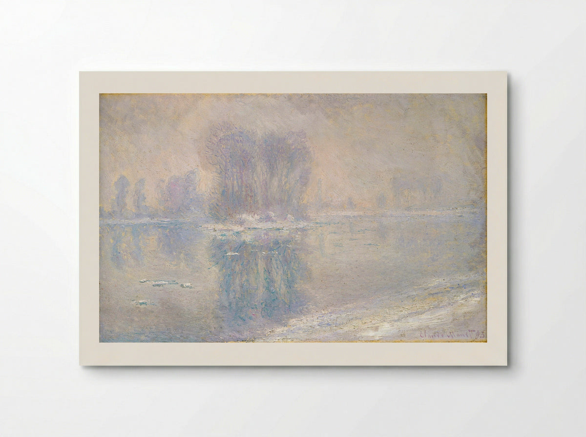 Ice on the Seine at Bennecourt - Claude Monet - Poster