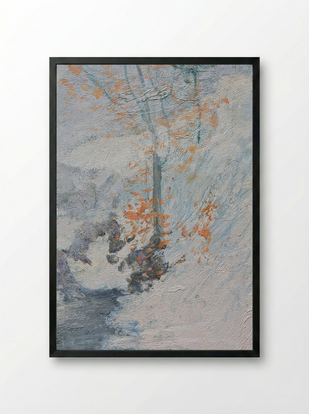 Icebound - John Henry Twachtman - Framed Print Black