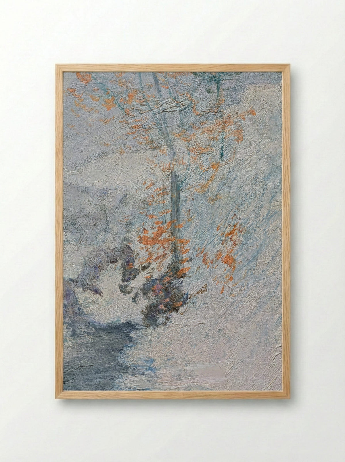 Icebound - John Henry Twachtman - Framed Print Wood