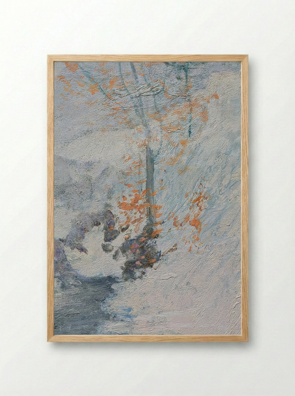 Icebound - John Henry Twachtman - Framed Print Wood