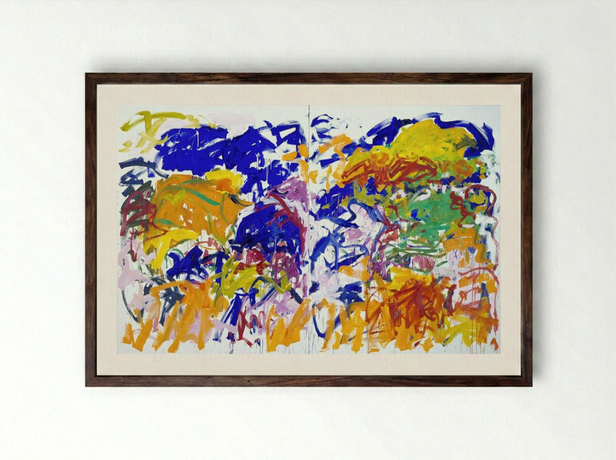 Ici - Joan Mitchell - Framed Print Dark Wood
