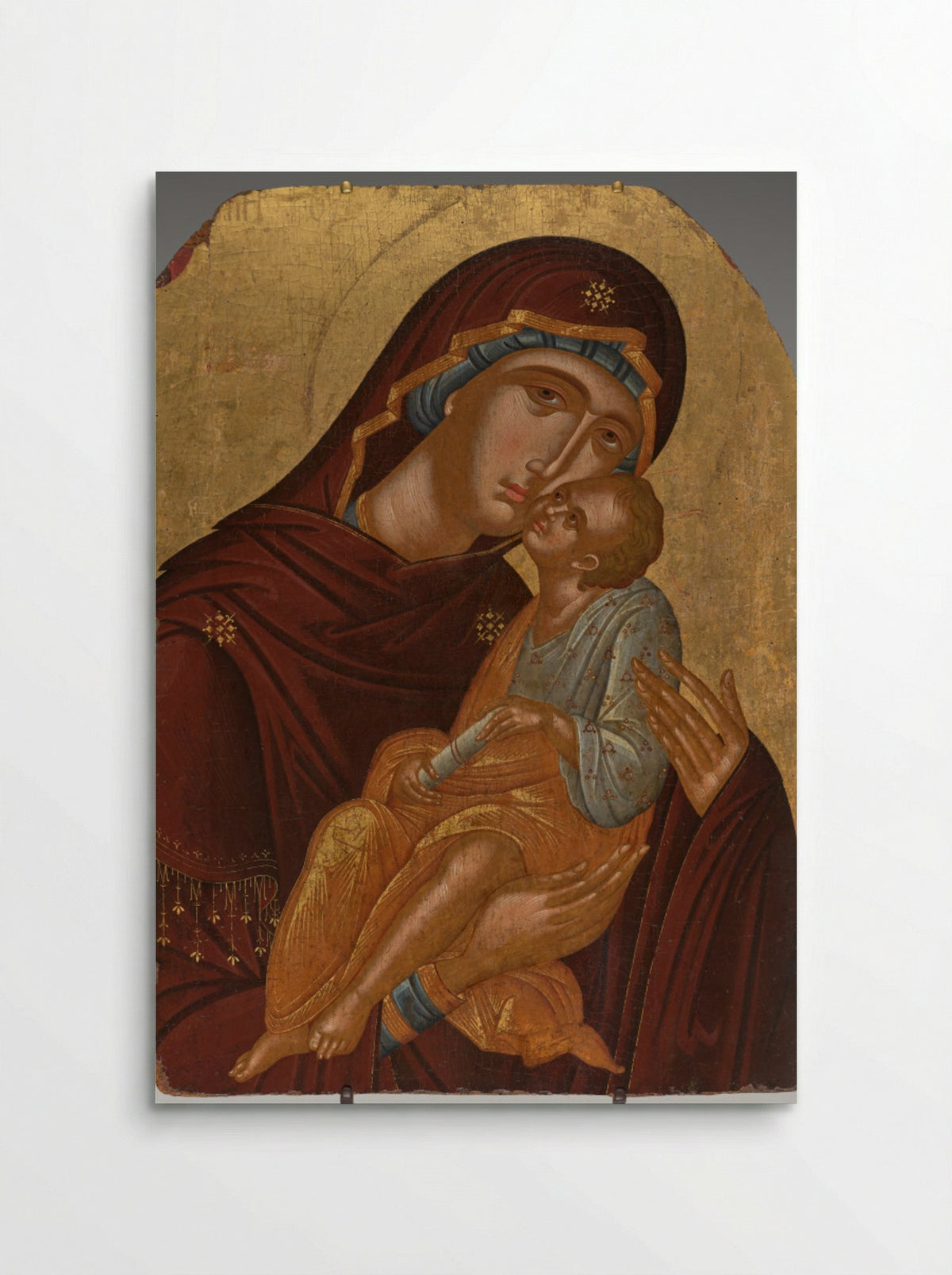 Icon of the Mother of God and Infant Christ (Virgin Eleousa) - Angelos Akotantos - Poster