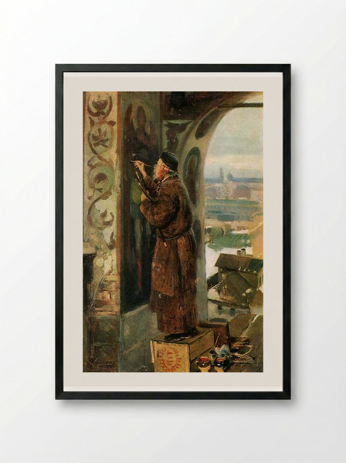 Iconographer - Vladimir Makovsky - Framed Print Black