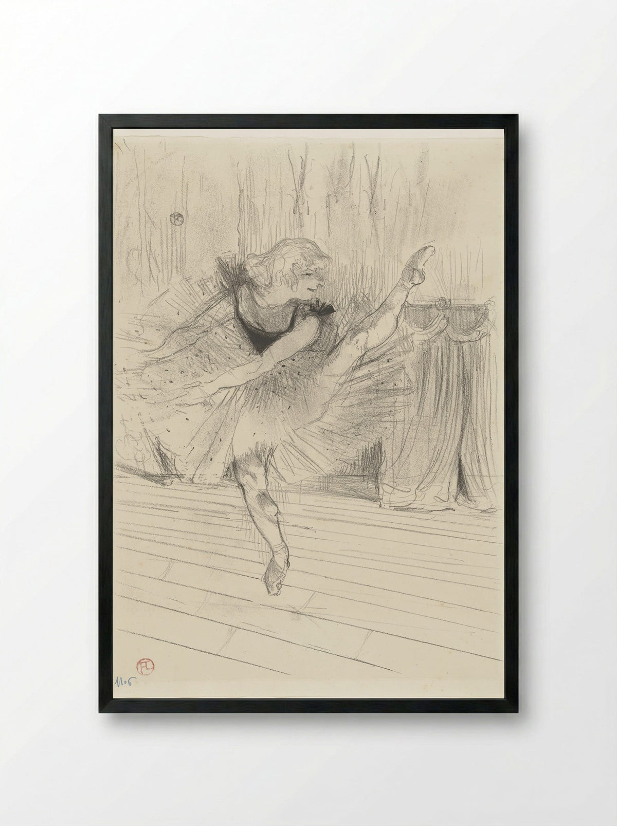 Ida Heath - Henri de Toulouse-Lautrec - Framed Print Black
