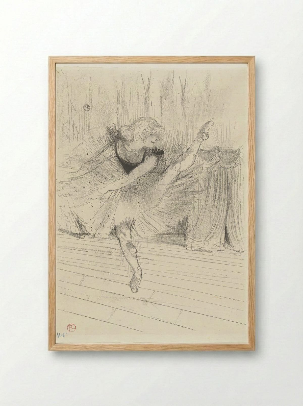 Ida Heath - Henri de Toulouse-Lautrec - Framed Print Wood