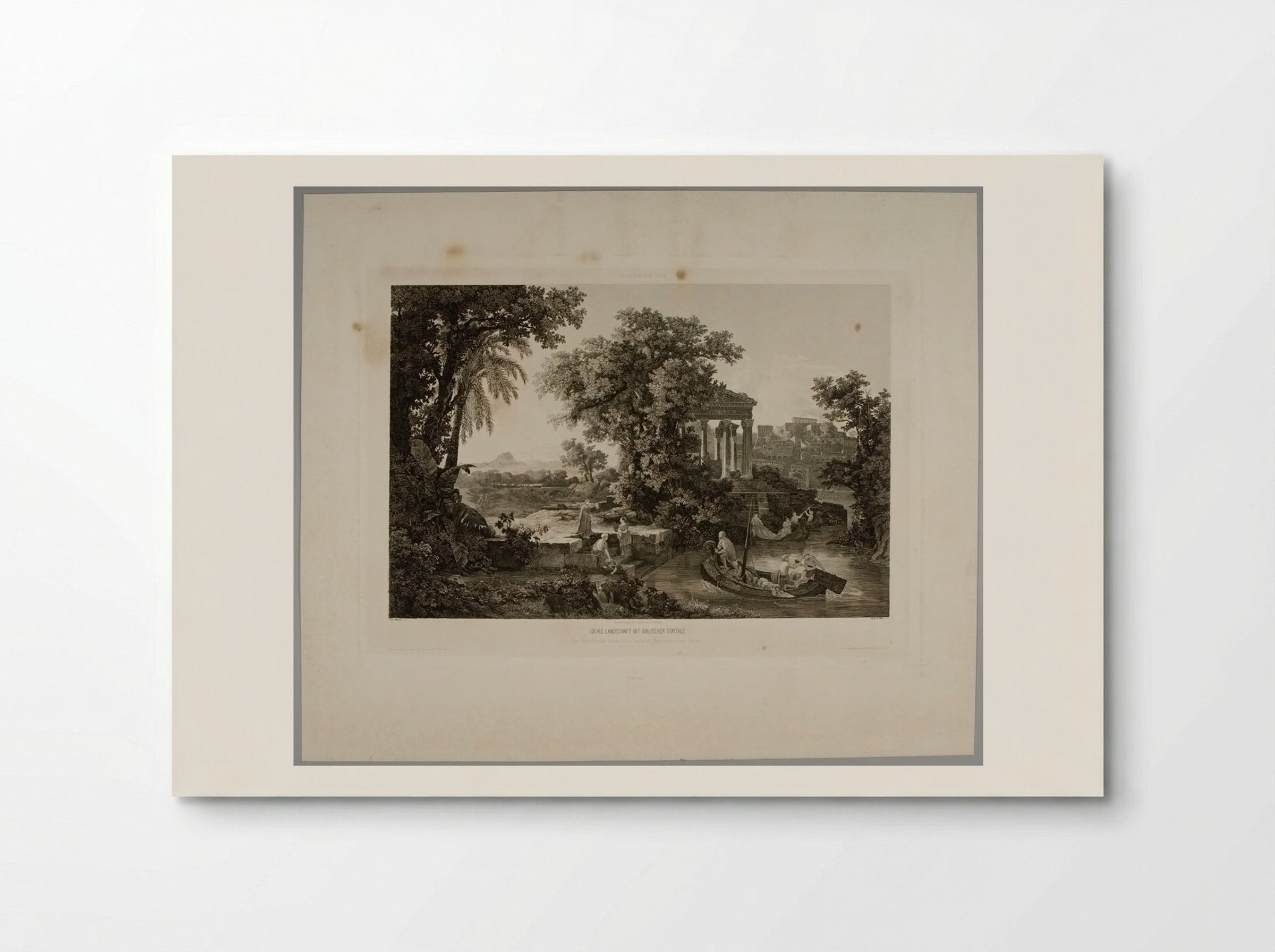 Ideal Landscape with Biblical Figures - Karl Borromäus Post - Poster