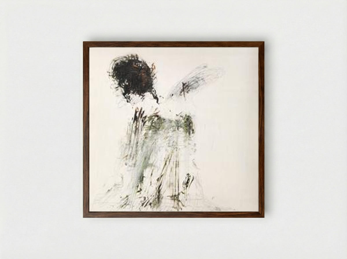 Ides of March - Cy Twombly - Framed Print Dark Wood