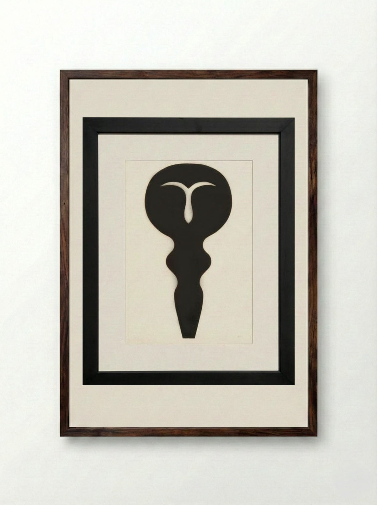 Idole - Jean Arp - Framed Print Dark Wood