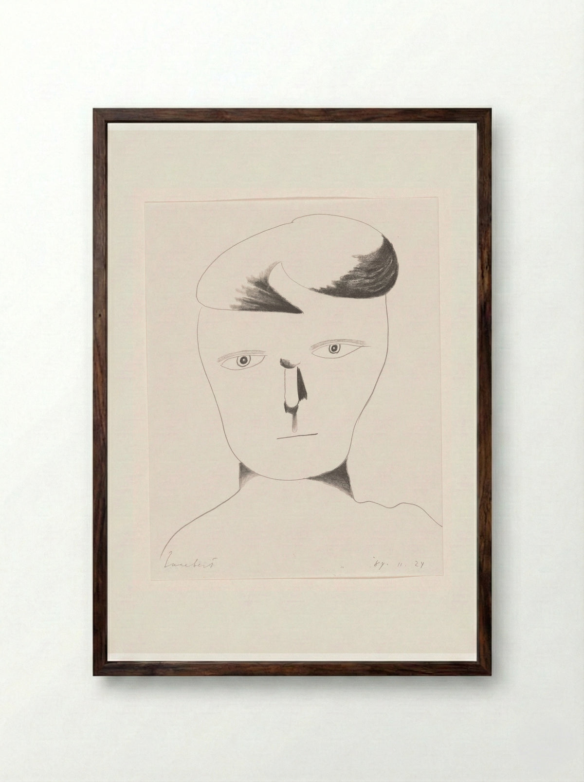 Idool met de ogen open - Lucebert - Framed Print Dark Wood