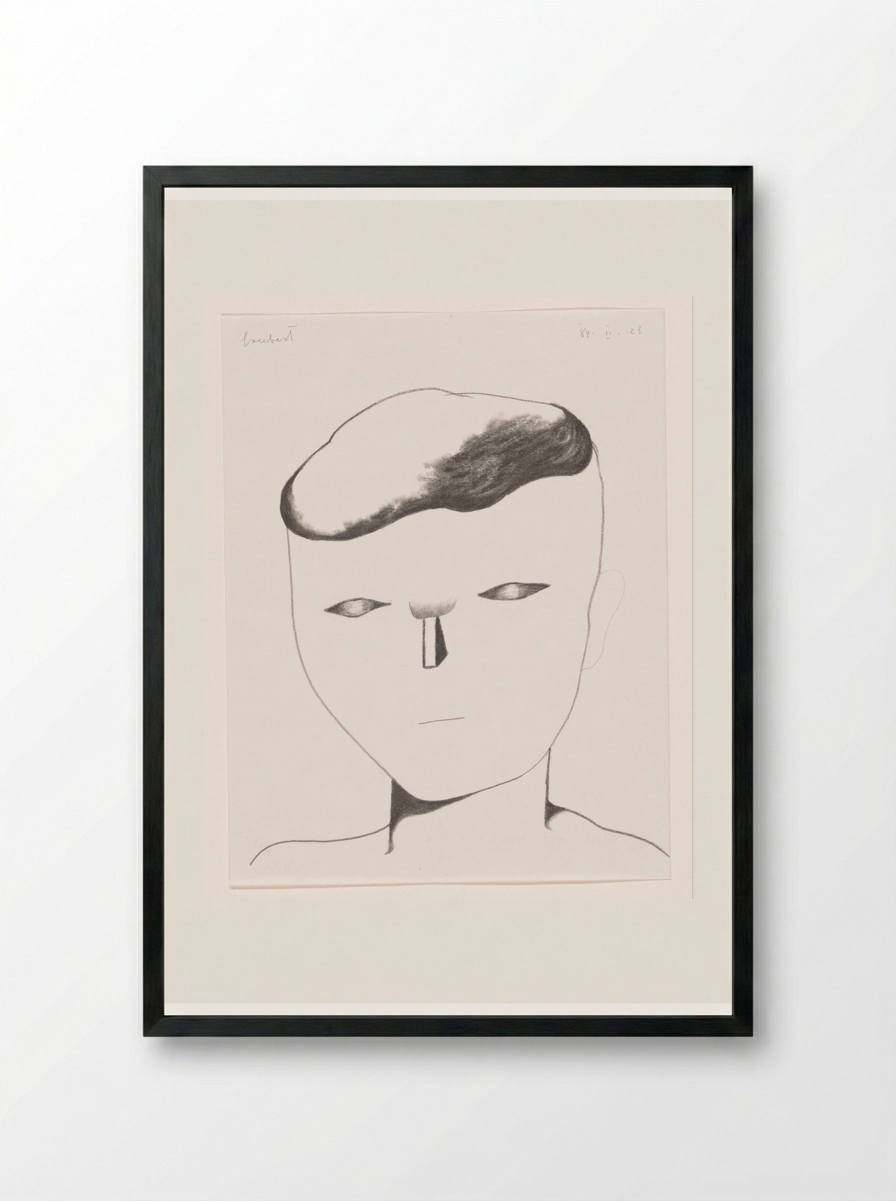 Idool met versluierde blik - Lucebert - Framed Print Black