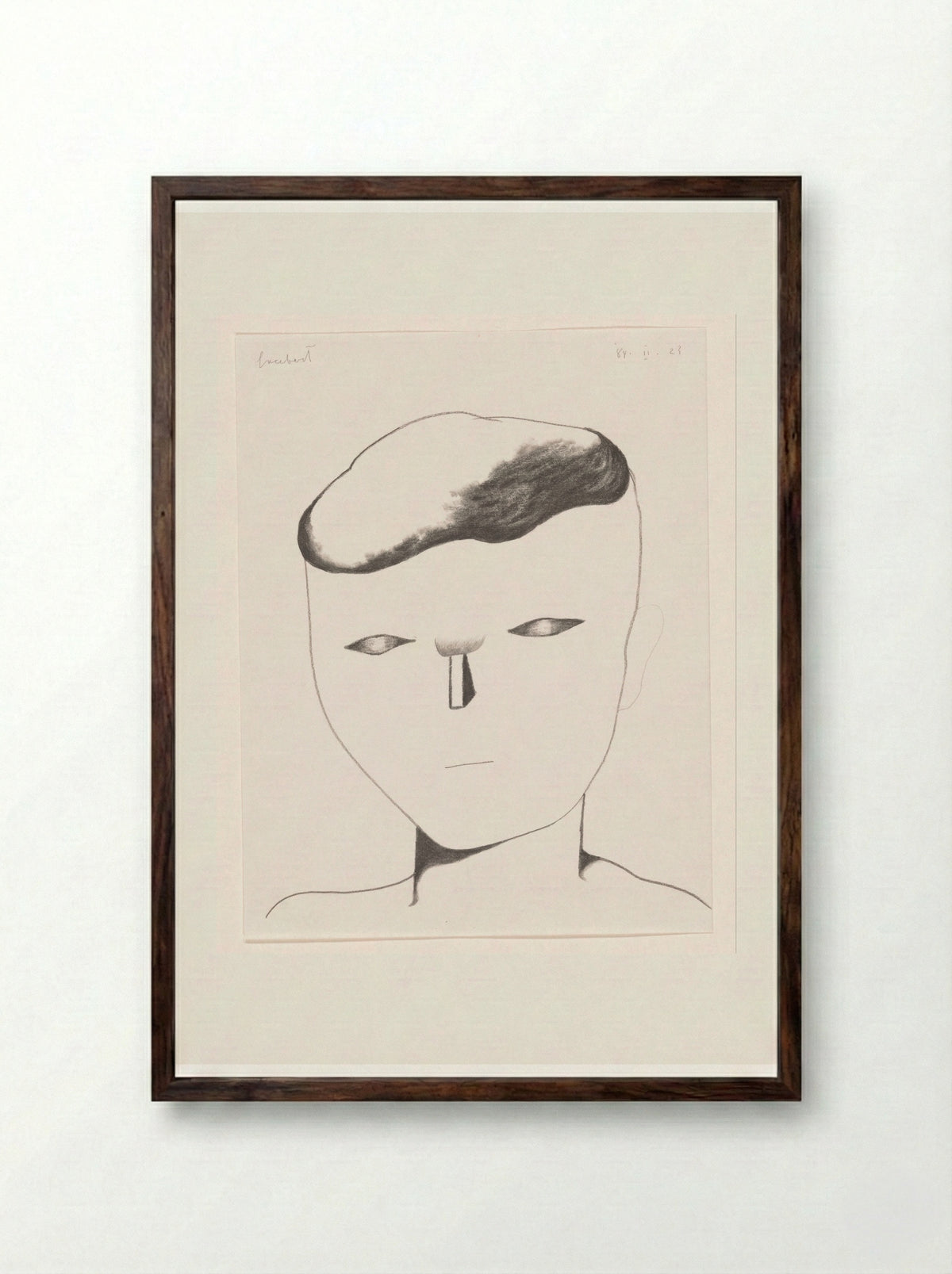 Idool met versluierde blik - Lucebert - Framed Print Dark Wood