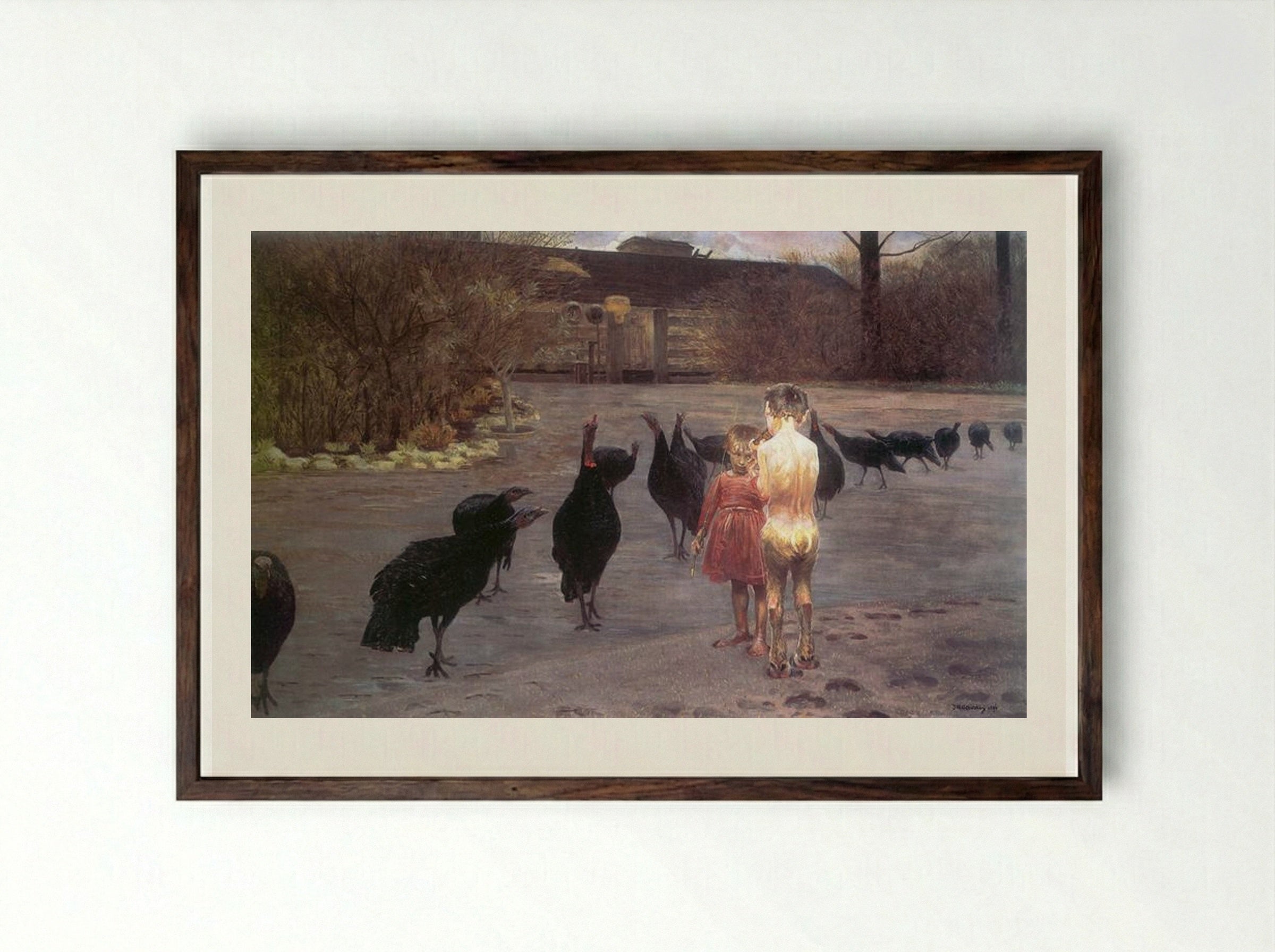 Idyll - Jacek Malczewski - Framed Print Dark Wood