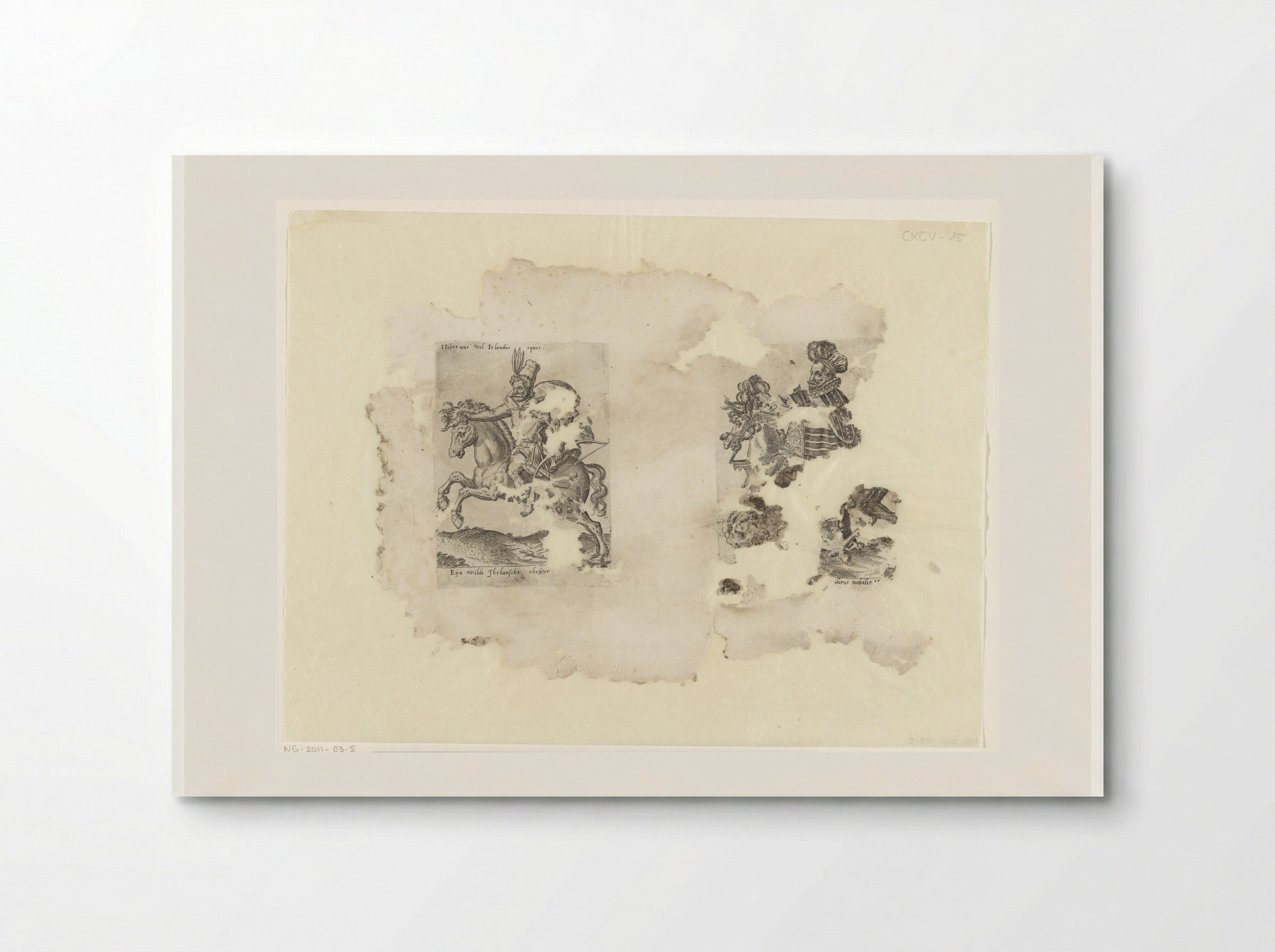 Ierse ruiter en Spaanse heer - Abraham de Bruyn - Poster