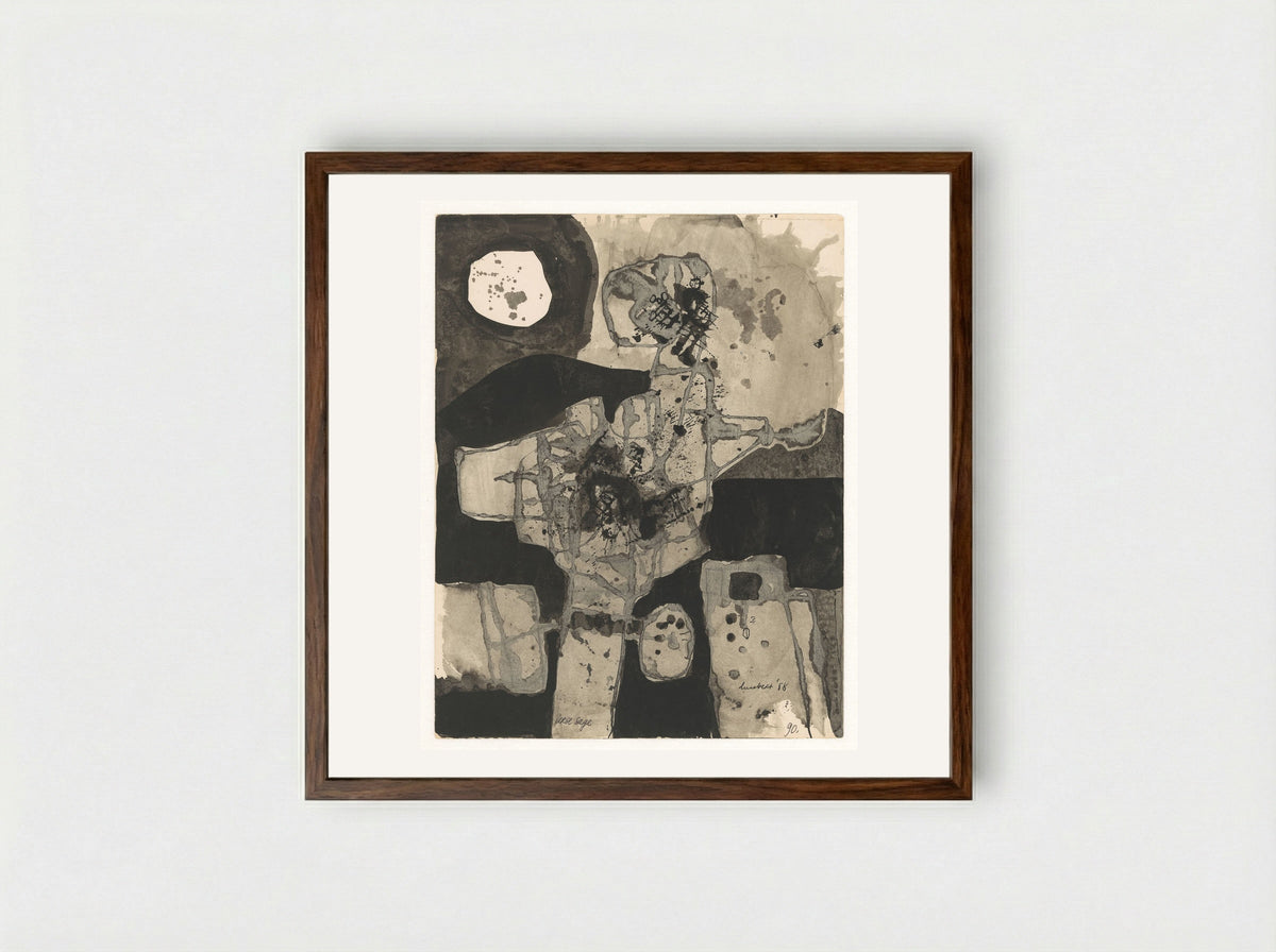Ierse sage - Lucebert - Framed Print Dark Wood