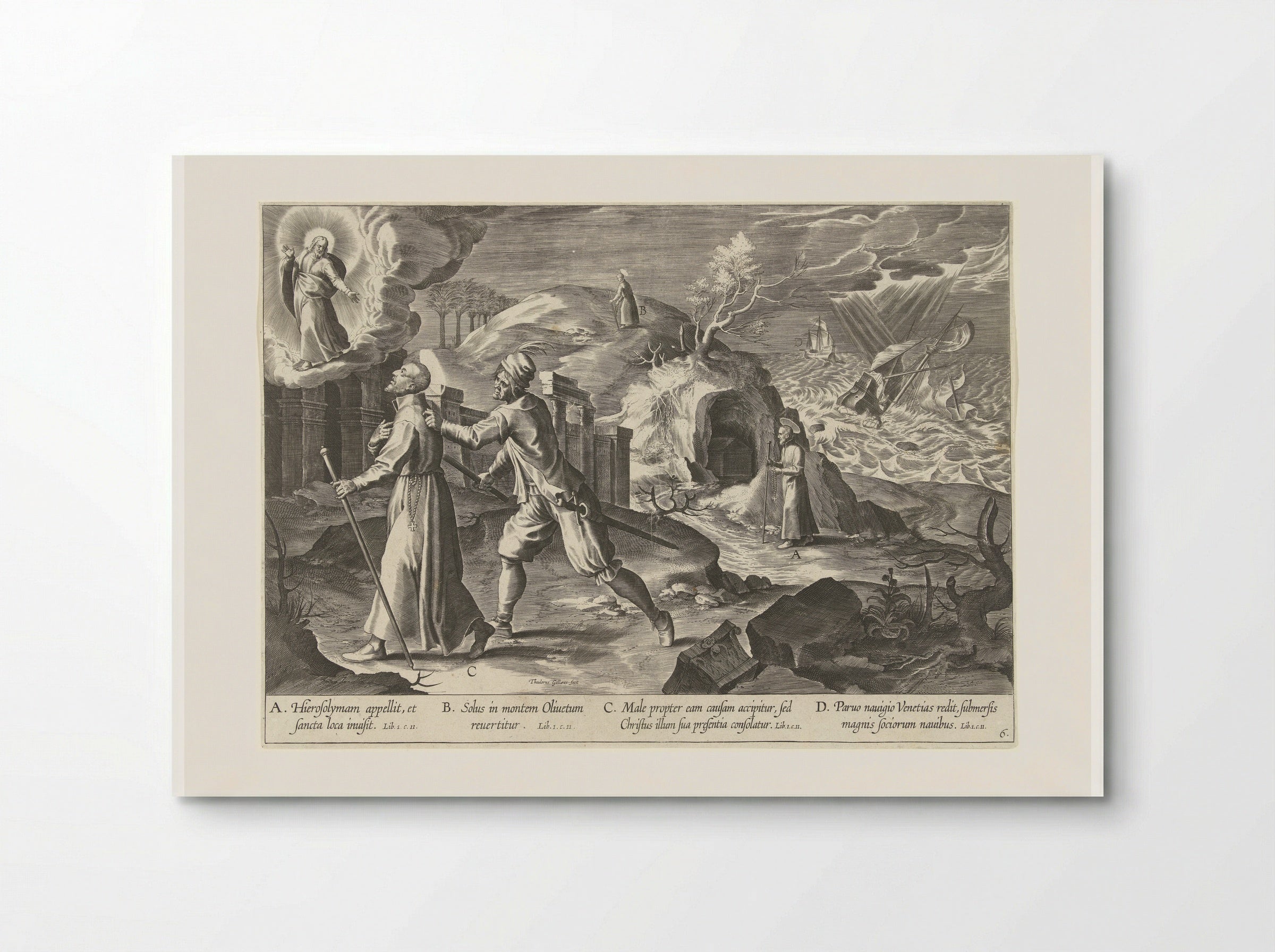 Ignatius bezoekt het Heilige Land - Theodoor Galle - Poster