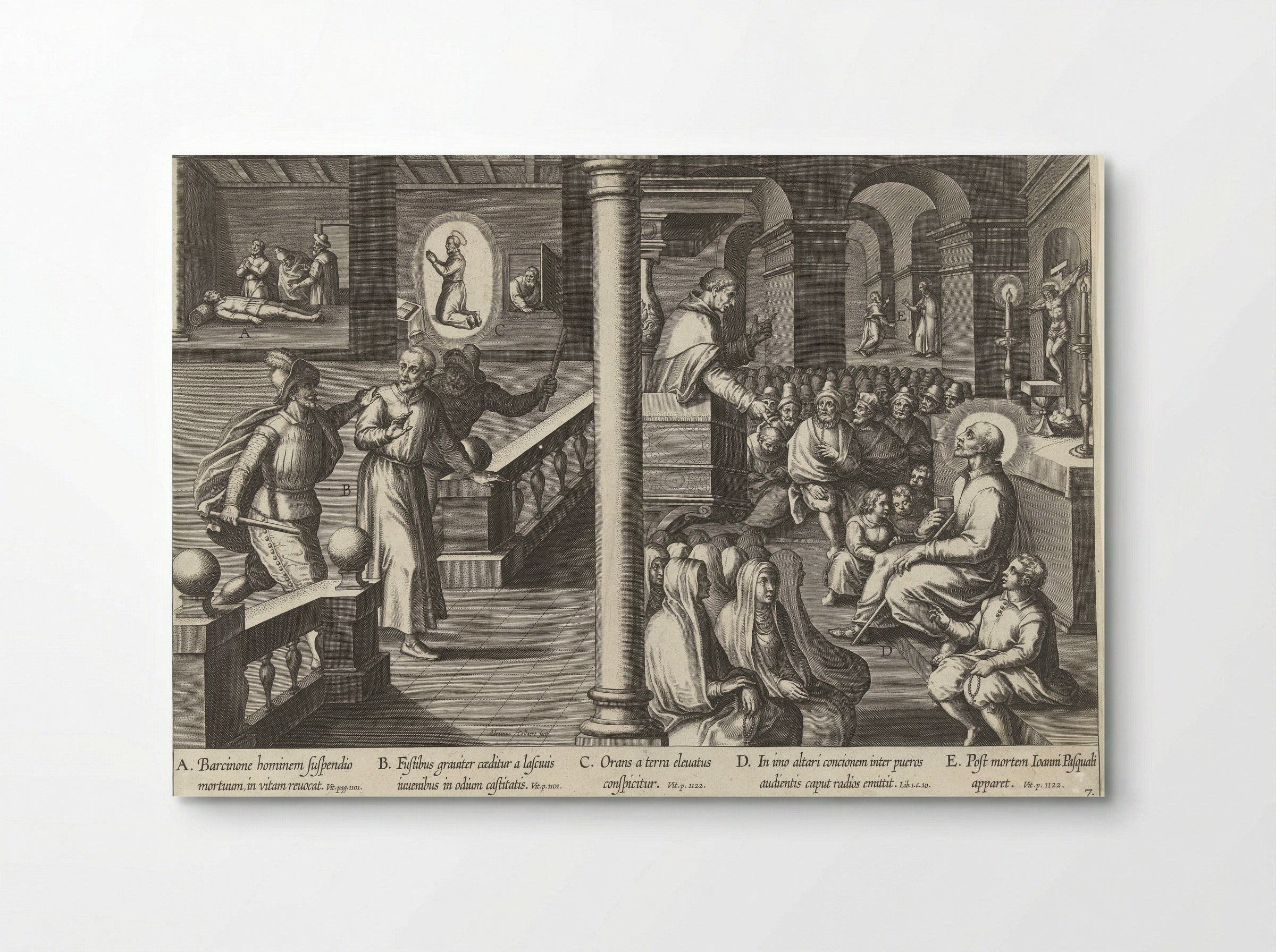 Ignatius in Barcelona - Theodoor Galle - Poster