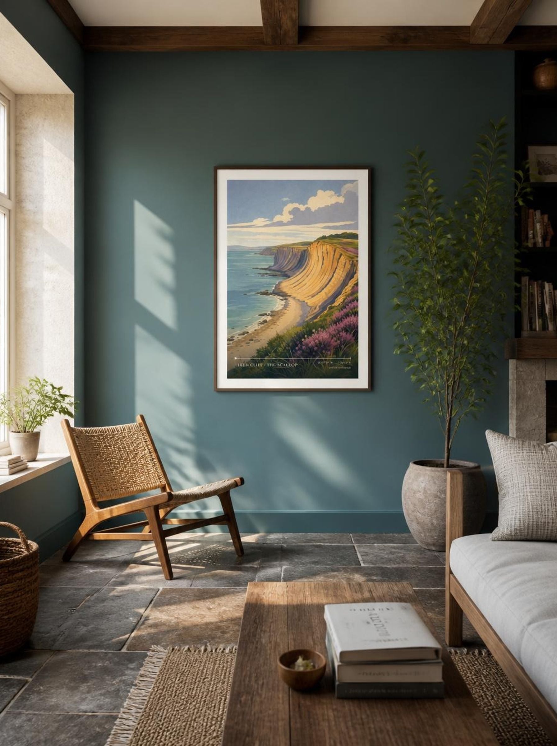 Iken Cliff / The Scallop United Kingdom Travel Poster - Lifestyle