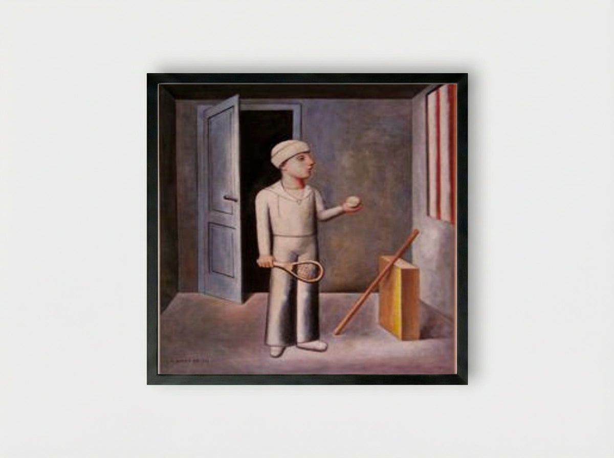 Il Figlio del Costruttore - Carlo Carrà - Framed Print Black