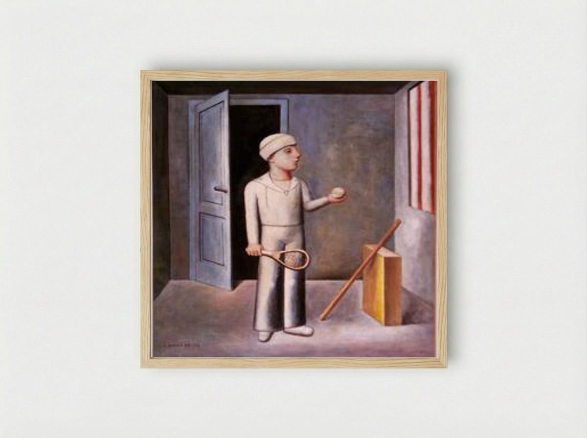 Il Figlio del Costruttore - Carlo Carrà - Framed Print Wood