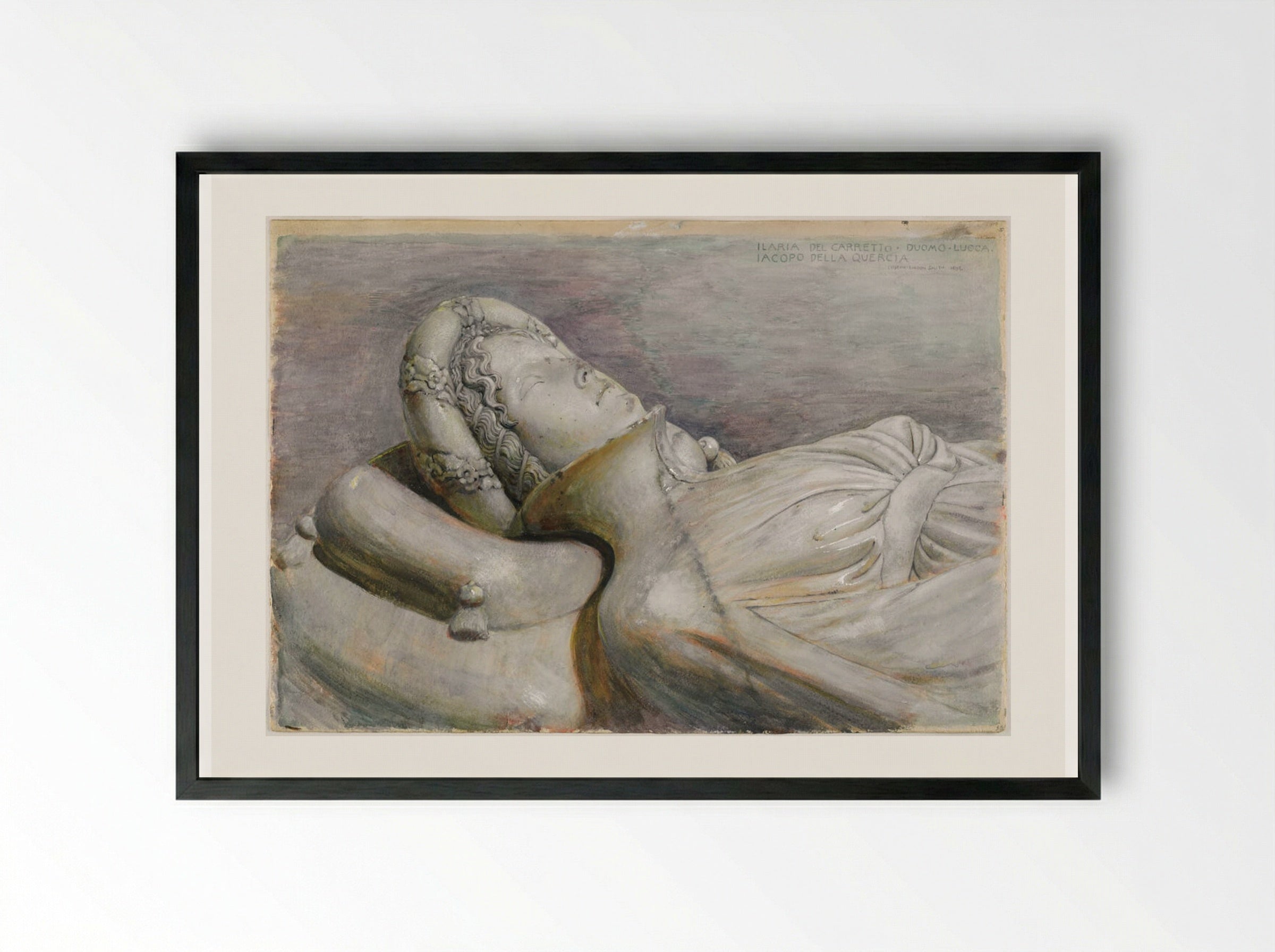 Ilaria del Carretto, after Jacopo della Quercia - Joseph Lindon Smith - Framed Print Black