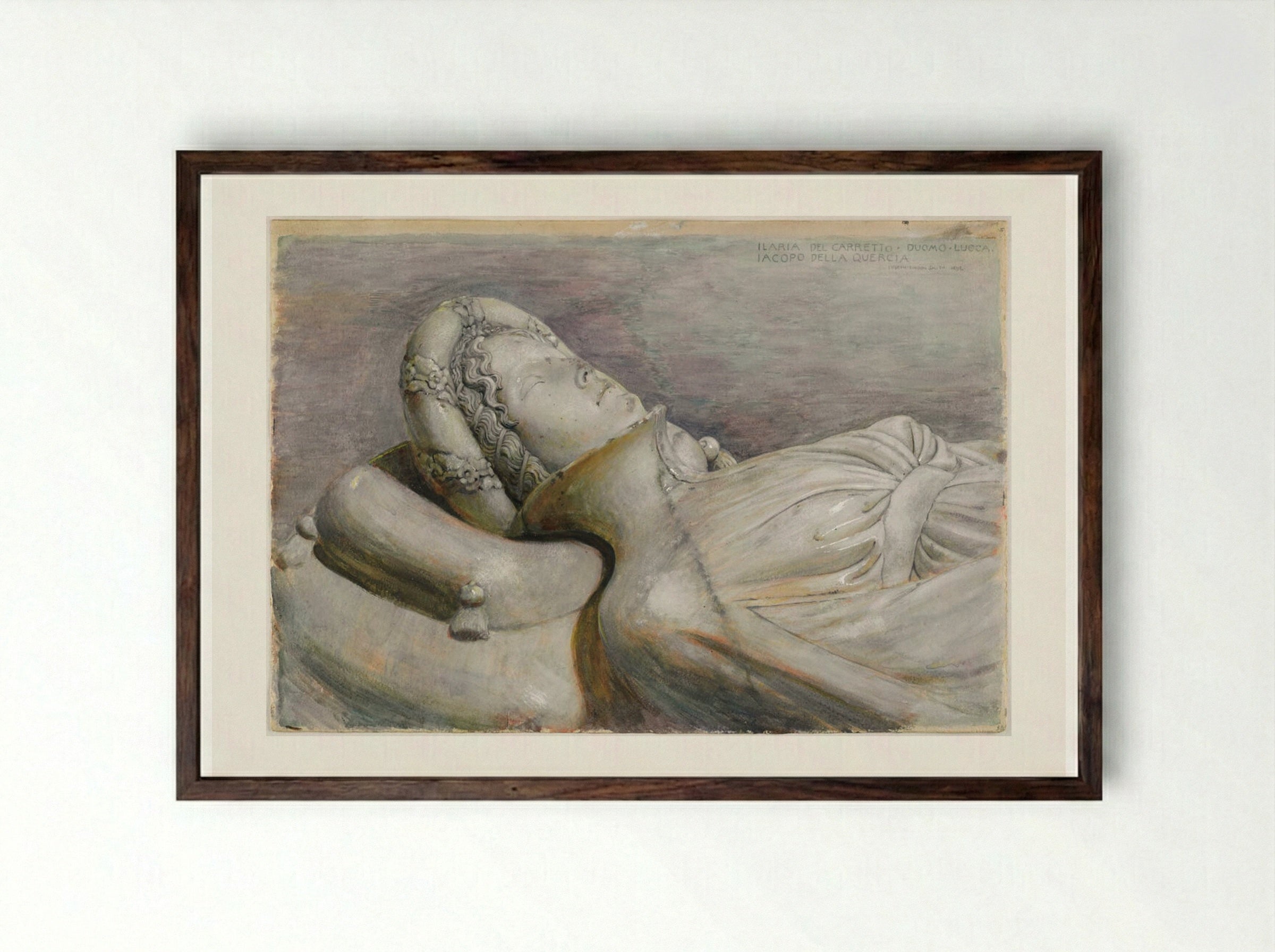Ilaria del Carretto, after Jacopo della Quercia - Joseph Lindon Smith - Framed Print Dark Wood