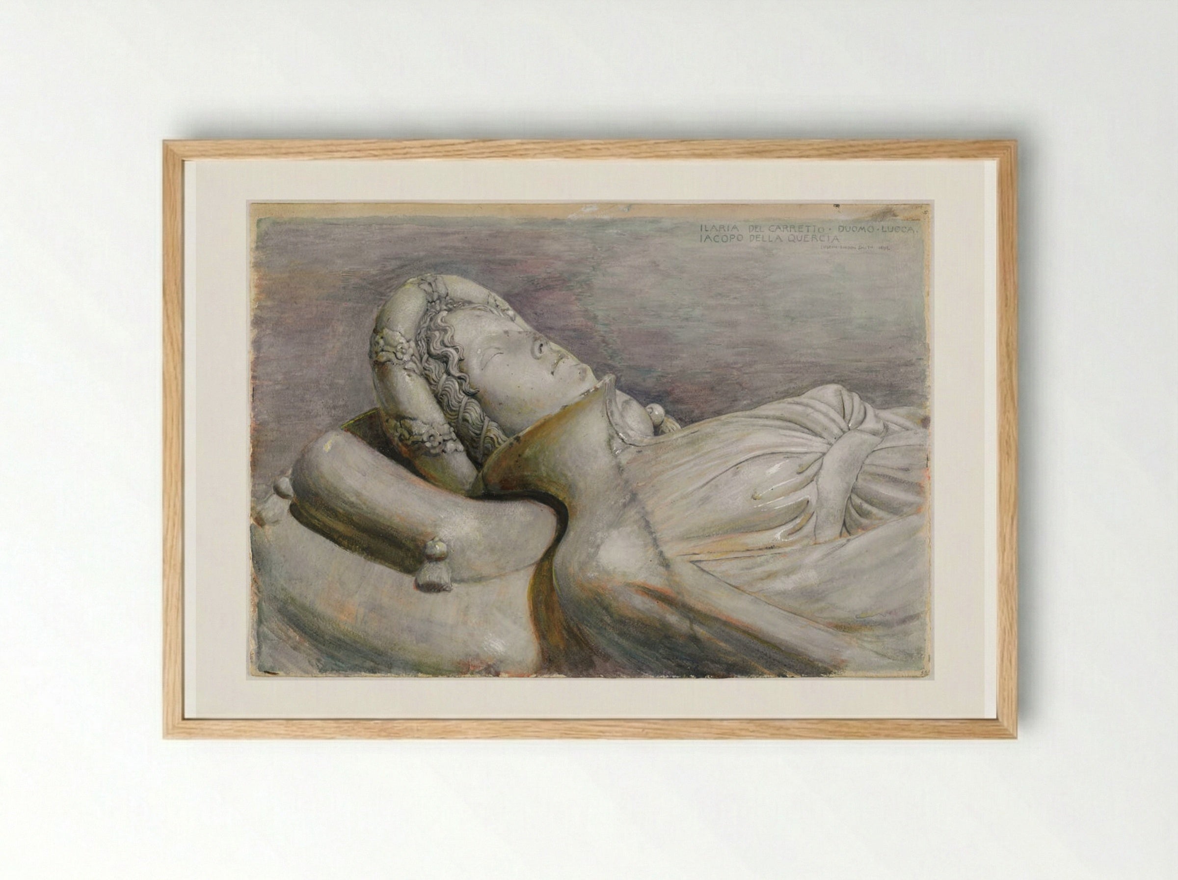 Ilaria del Carretto, after Jacopo della Quercia - Joseph Lindon Smith - Framed Print Wood