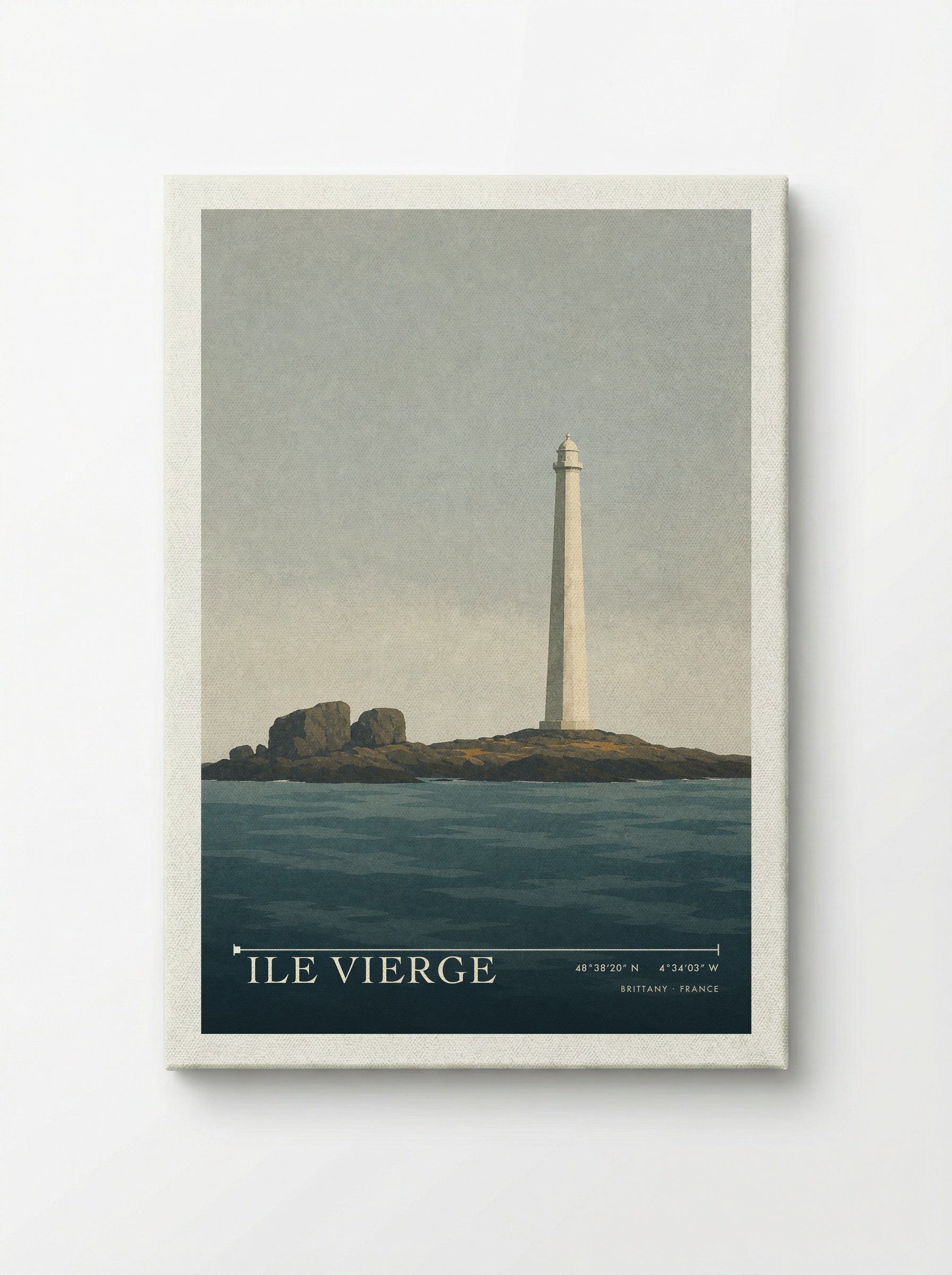Ile Vierge Travel Poster Artwork - Canvas